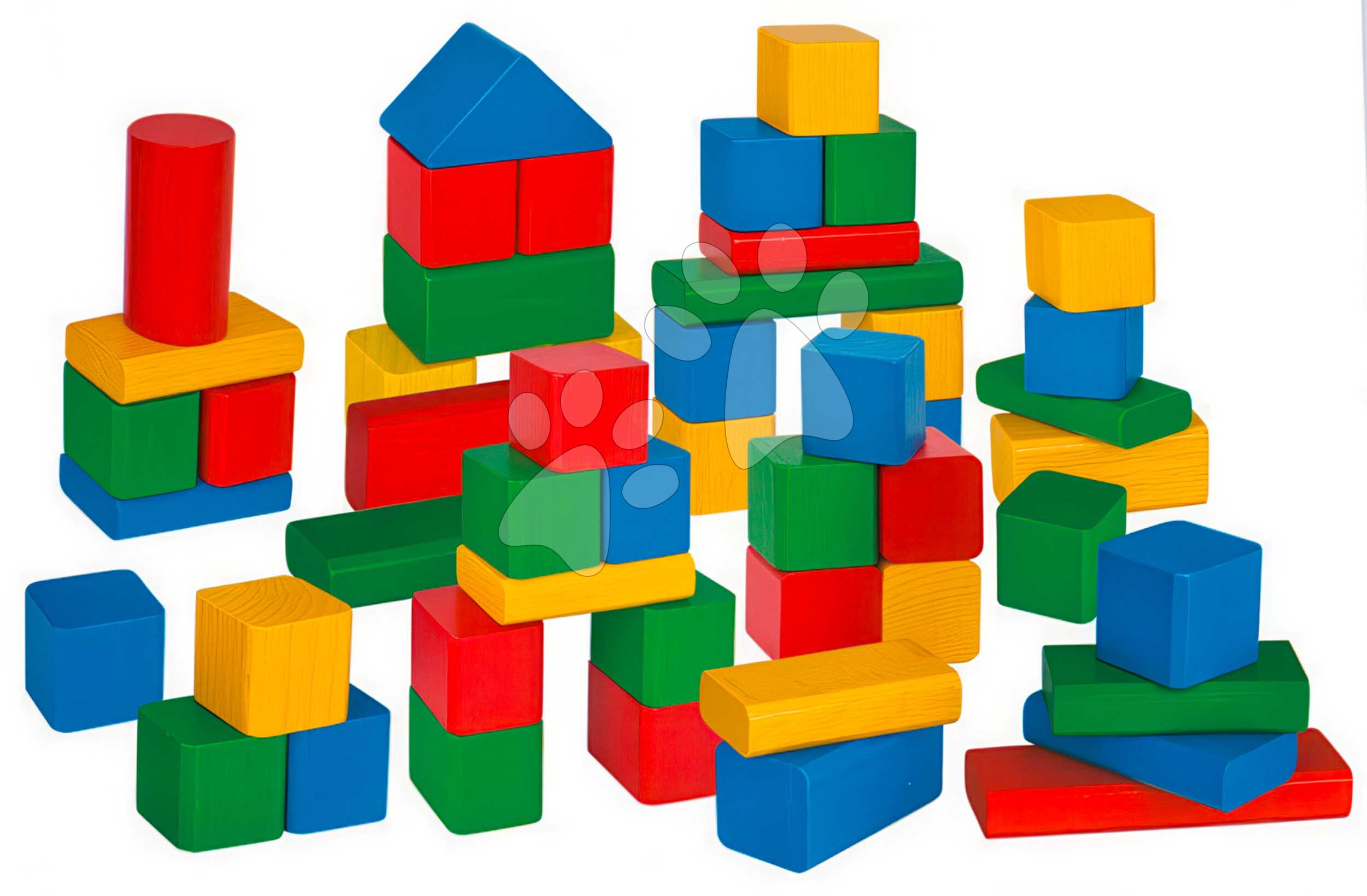 FAKOCKÁK COLOURED WOODEN BLOCKS EICHHORN SZÍNESEK 50 DB 2,5 CM MAGAS 12 HÓ-TÓL
