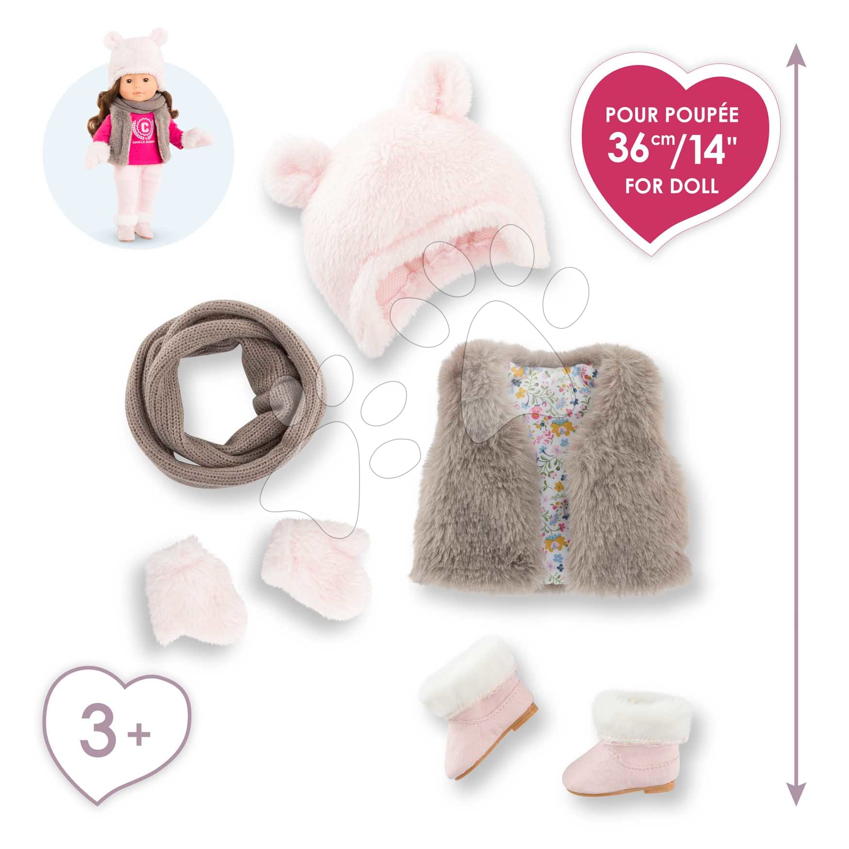 Uteruik Tenue Hiver Pour Poupée 46 Cm – Pull, Jupe, Bonnet Et écharpe – Costume Douillet Pour Poupée Américaine, Cadeau Enfant
