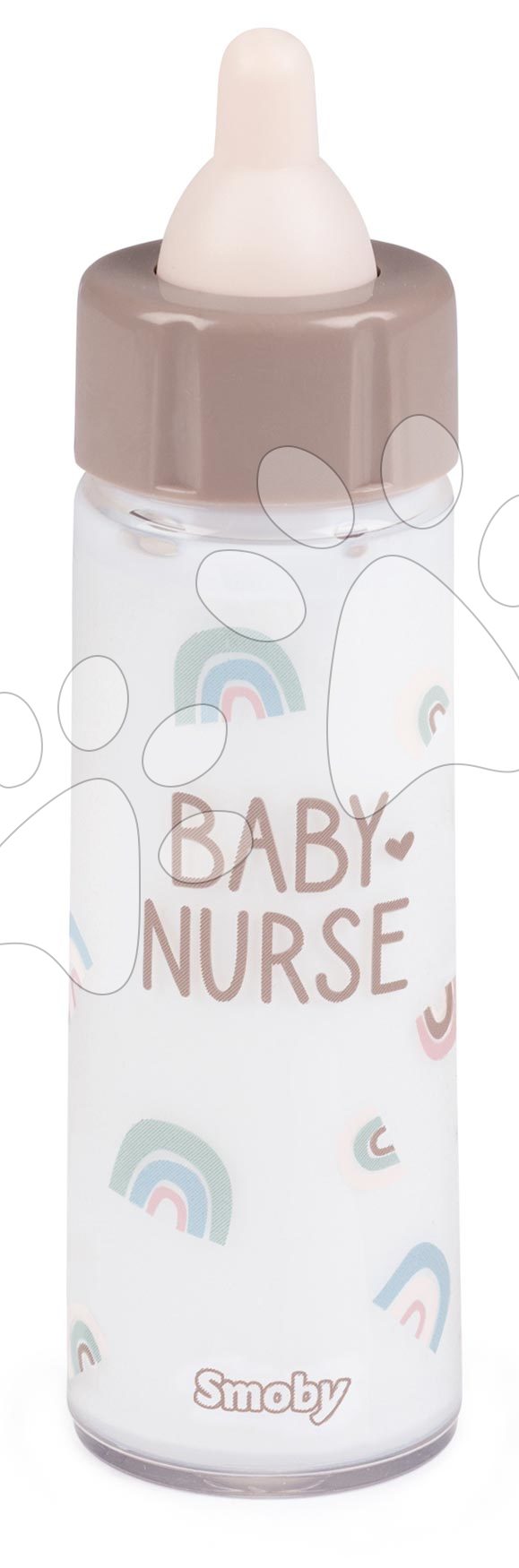 Doplnky pre bábiky - Fľaška Natur D'Amour Magic Bottle Baby Nurse Smoby s ubúdajúcim mliekom od 12 mes
