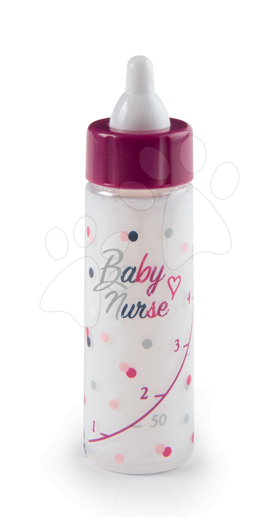 Fľaška s cumlíkom pre bábiku Violette Baby Nurse Smoby s ubúdajúcim mliekom od 12 mes