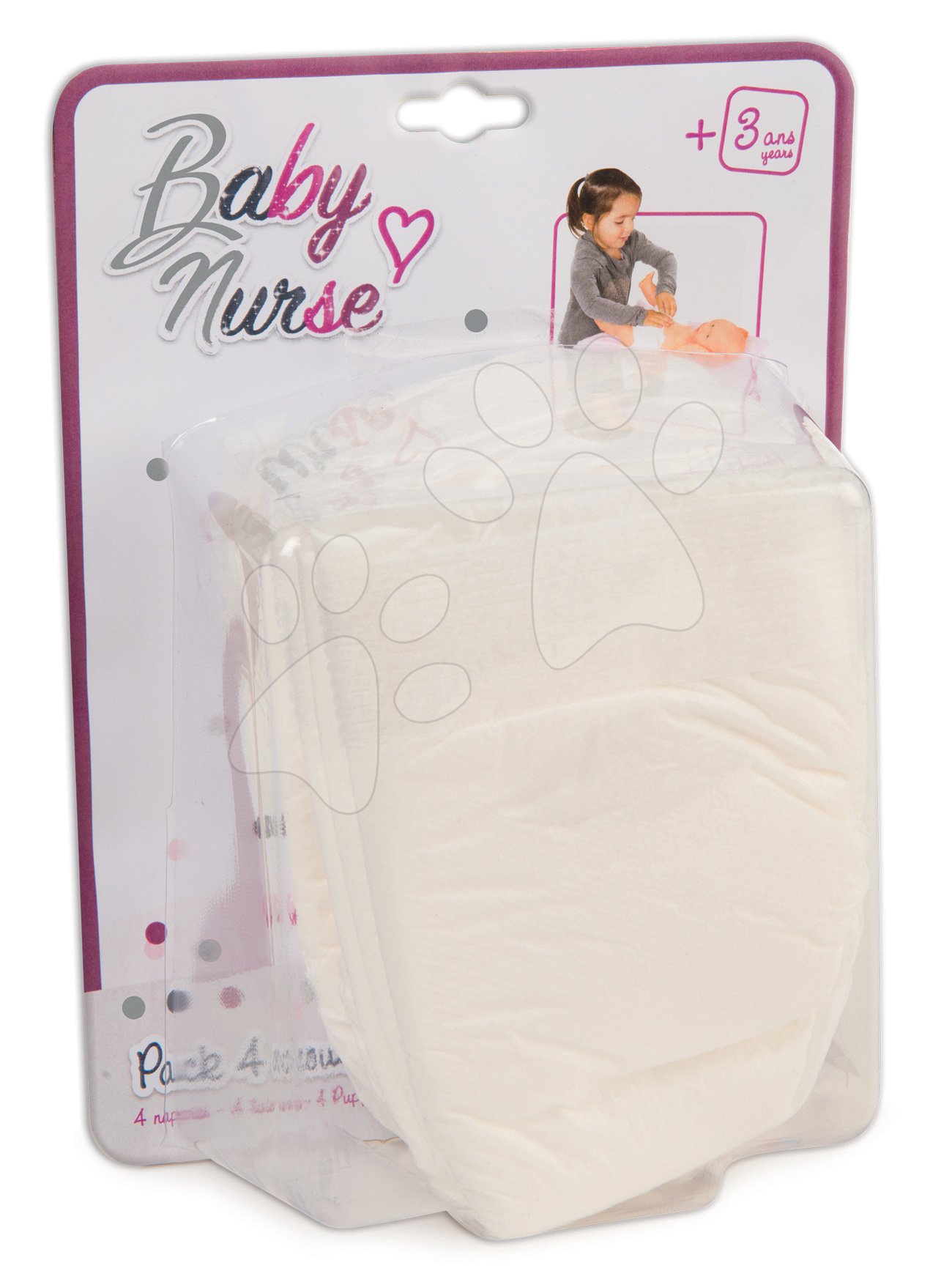 Plienky pampersky Violette Baby Nurse Smoby 4 kusy pre 27 - 50 cm bábiku