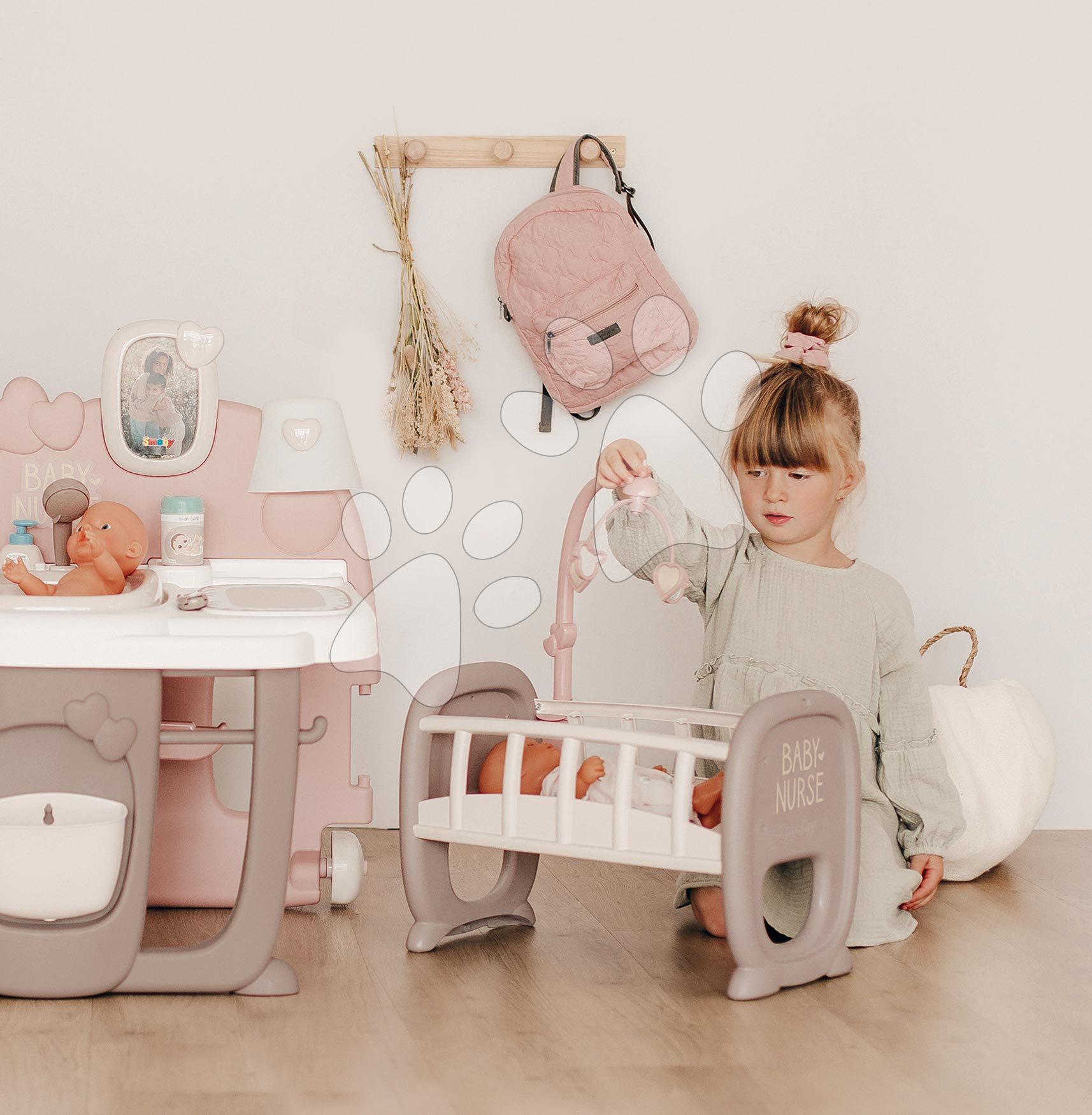 Smoby - Baby Nurse - Cocoon Nursery - Per Neonati Fino A 42 Cm - Numerosi Accessori E Funzioni Di Gioco - Materiale Riciclato - Dai 3 Anni In Su - Prodotto In Francia