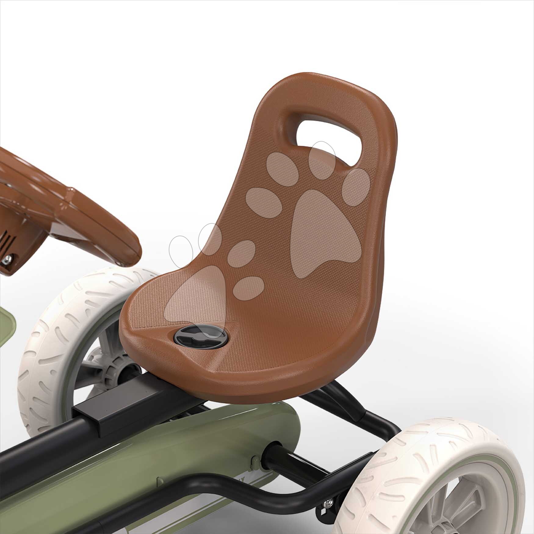 Kart cu pedale cu remorcă Go Kart Foxy Retro Green Exit Toys