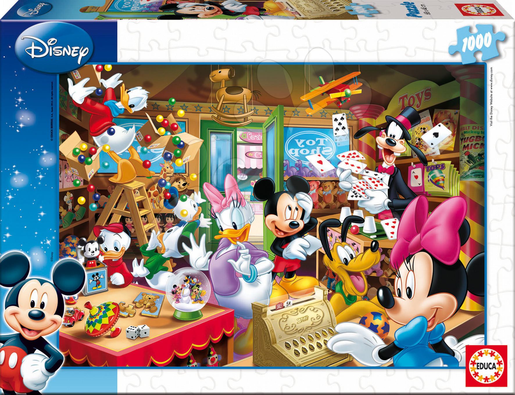 Puzzle 1000 dielne - Puzzle Disney Family Mickey's Toy Shop Educa 1000 dielov od 12 rokov