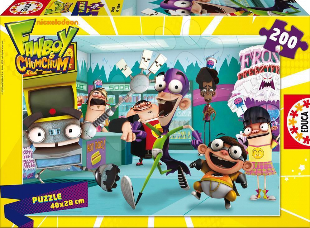 Dětské puzzle Fanboy & Chum Chum Educa 200 dílů 15476