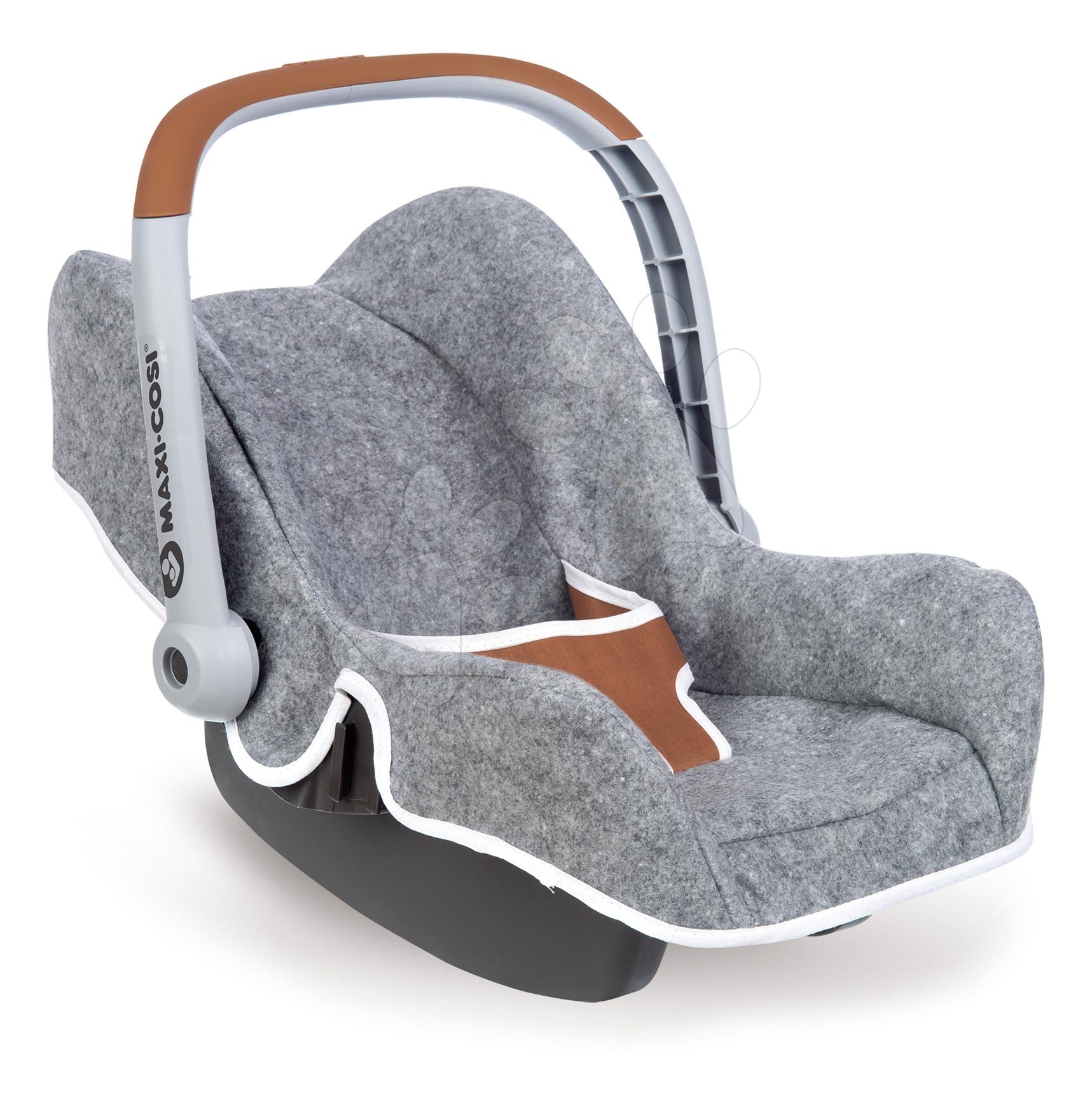 Autosedačka DeLuxe Maxi Cosi&Quinny Grey Smoby pre 42 cm bábiku s úložným priestorom a bezpečnostným pásom