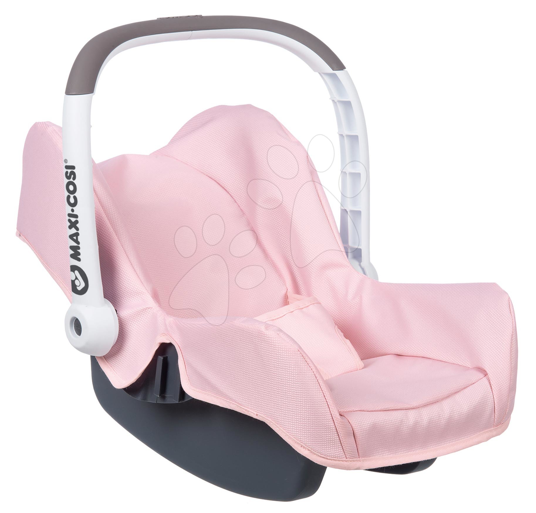 E-shop Autosedačka Powder Pink Maxi Cosi&Quinny Smoby pre 42 cm bábiku s úložným priestorom a bezpečnostným pásom