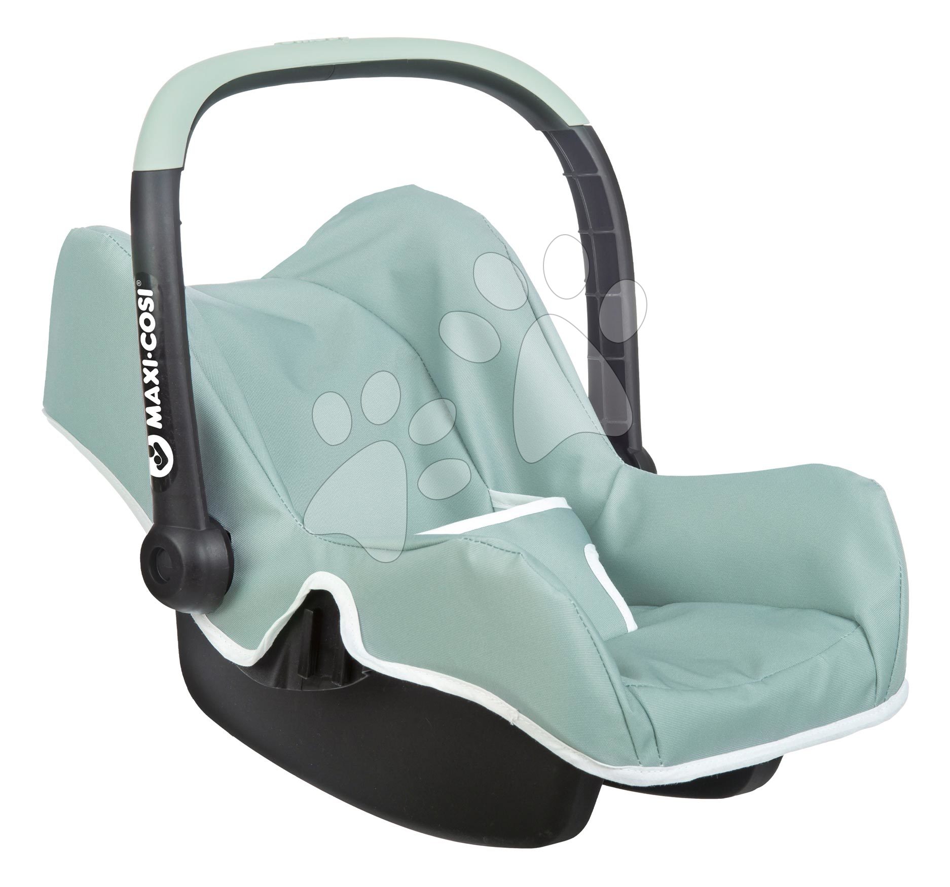 Autósülés tárolórésszel Maxi Cosi Seat Sage Smoby biztonsági övvel 42 cm játékbabának olivazöld