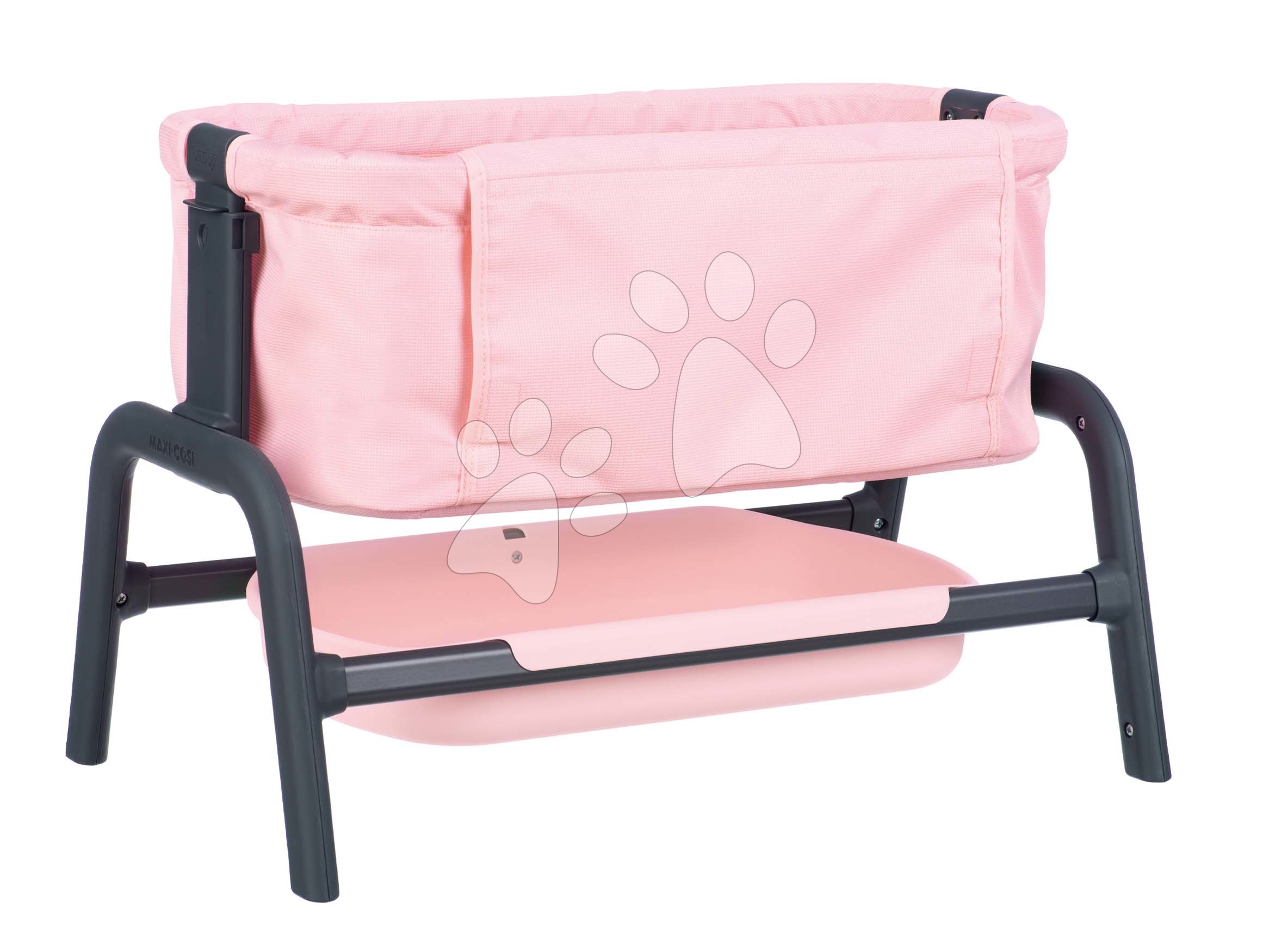Postieľky a kolísky pre bábiky - Postieľka Powder Pink Maxi-Cosi&Quinny Co Sleeping Bed Smoby pre 38 cm bábiku 4 výškové pozície