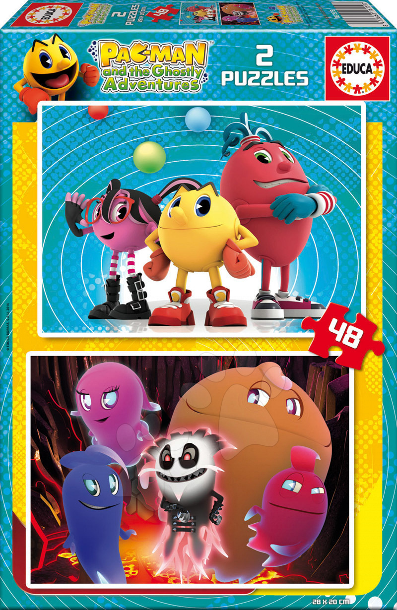 Detské puzzle Pac-Man Educa 2x48 dielov 16159 farebné