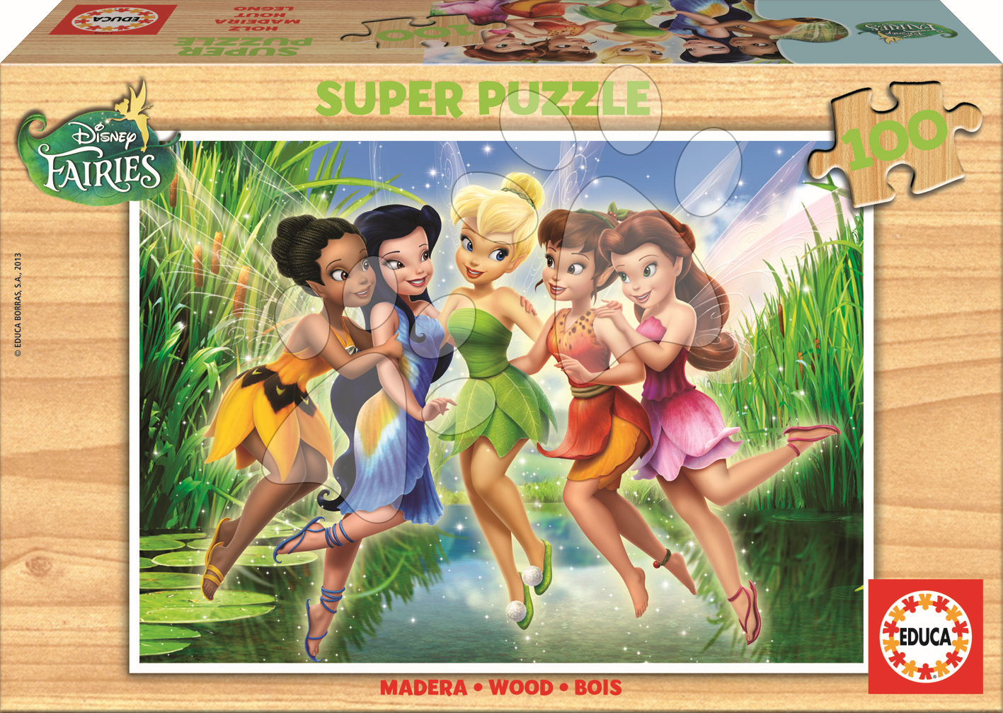 Drevené Disney puzzle - Drevené puzzle Víly Educa 100 dielov od 5 rokov