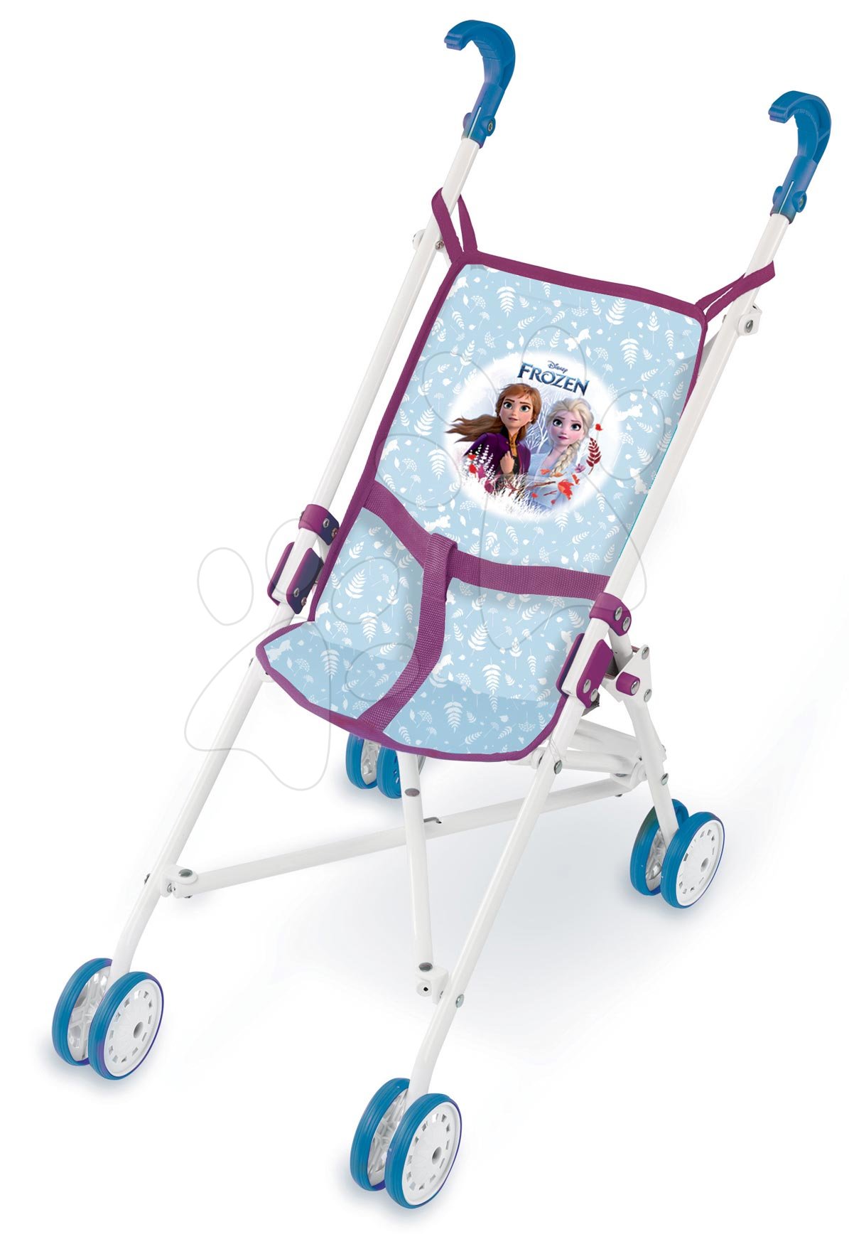 Összecsukható sport babakocsi Frozen Smoby 32-42 cm játékbabának 57,5 cm magas tolókar 24 hó-tól