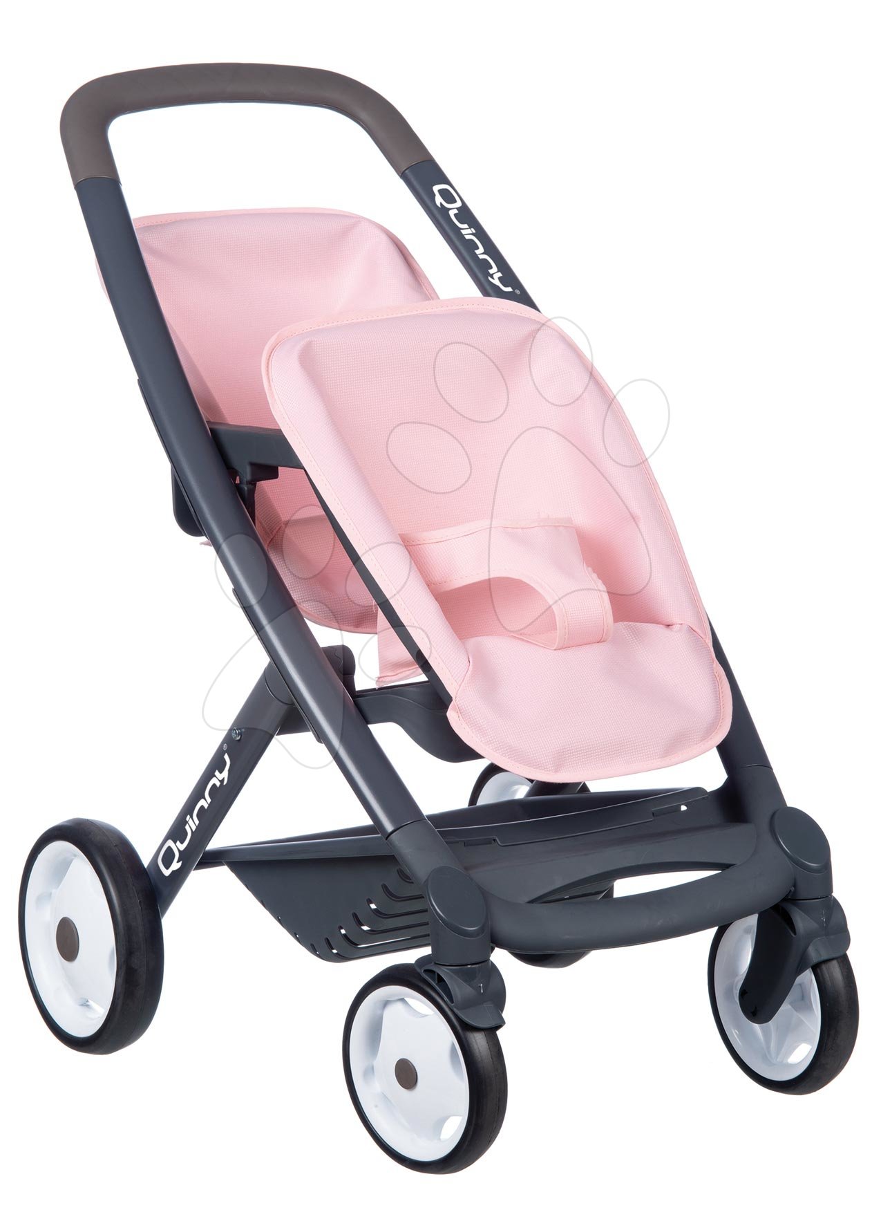 E-shop Kočík pre dvojičky Powder Pink Maxi Cosi&Quinny Smoby s bezpečnostným pásom pre 42 cm bábiky