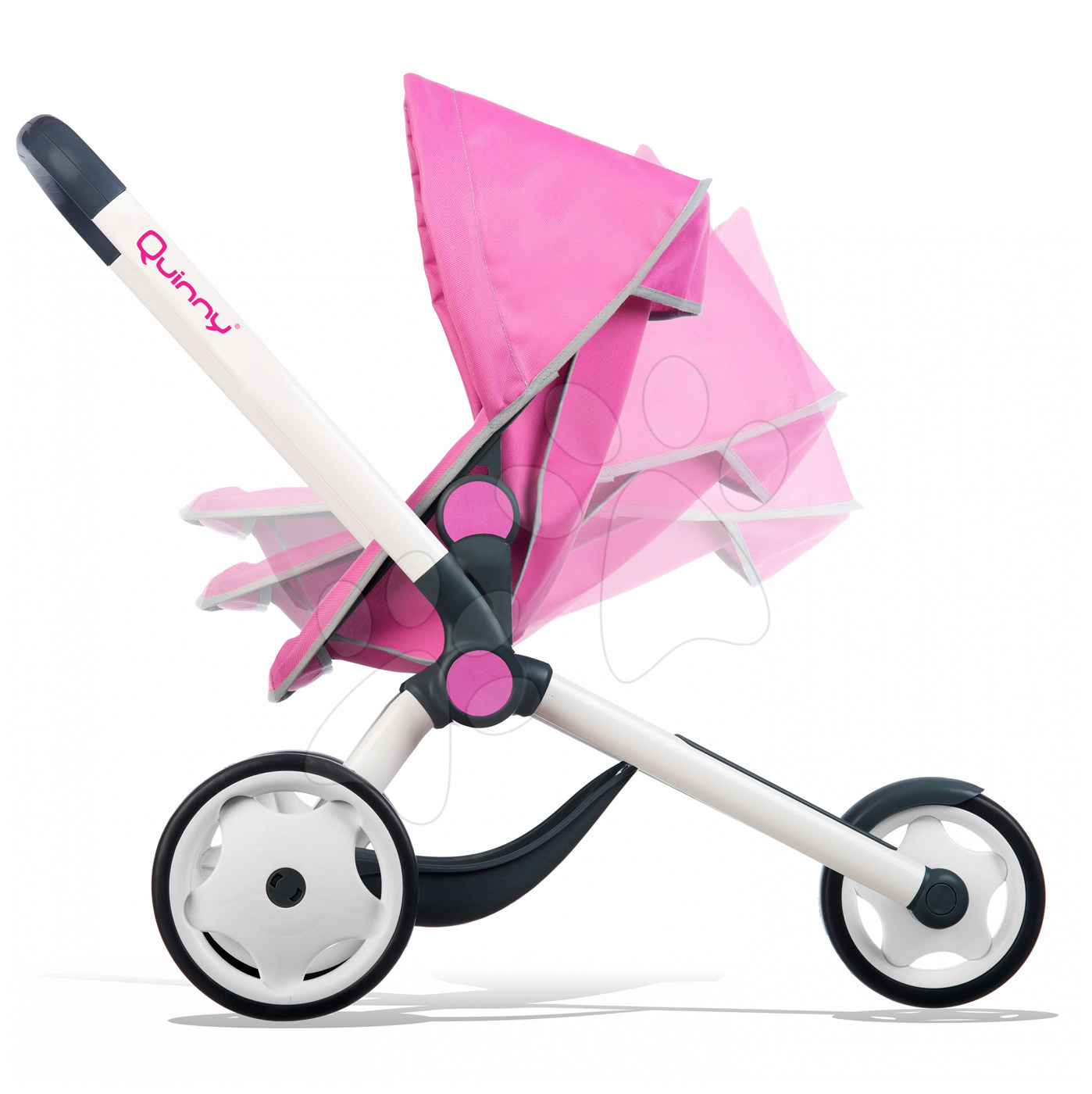 Kočíky od 18 mesiacov - Kočík pre bábiku Maxi Cosi & Quinny Jogger Smoby športový polohovateľný ružový