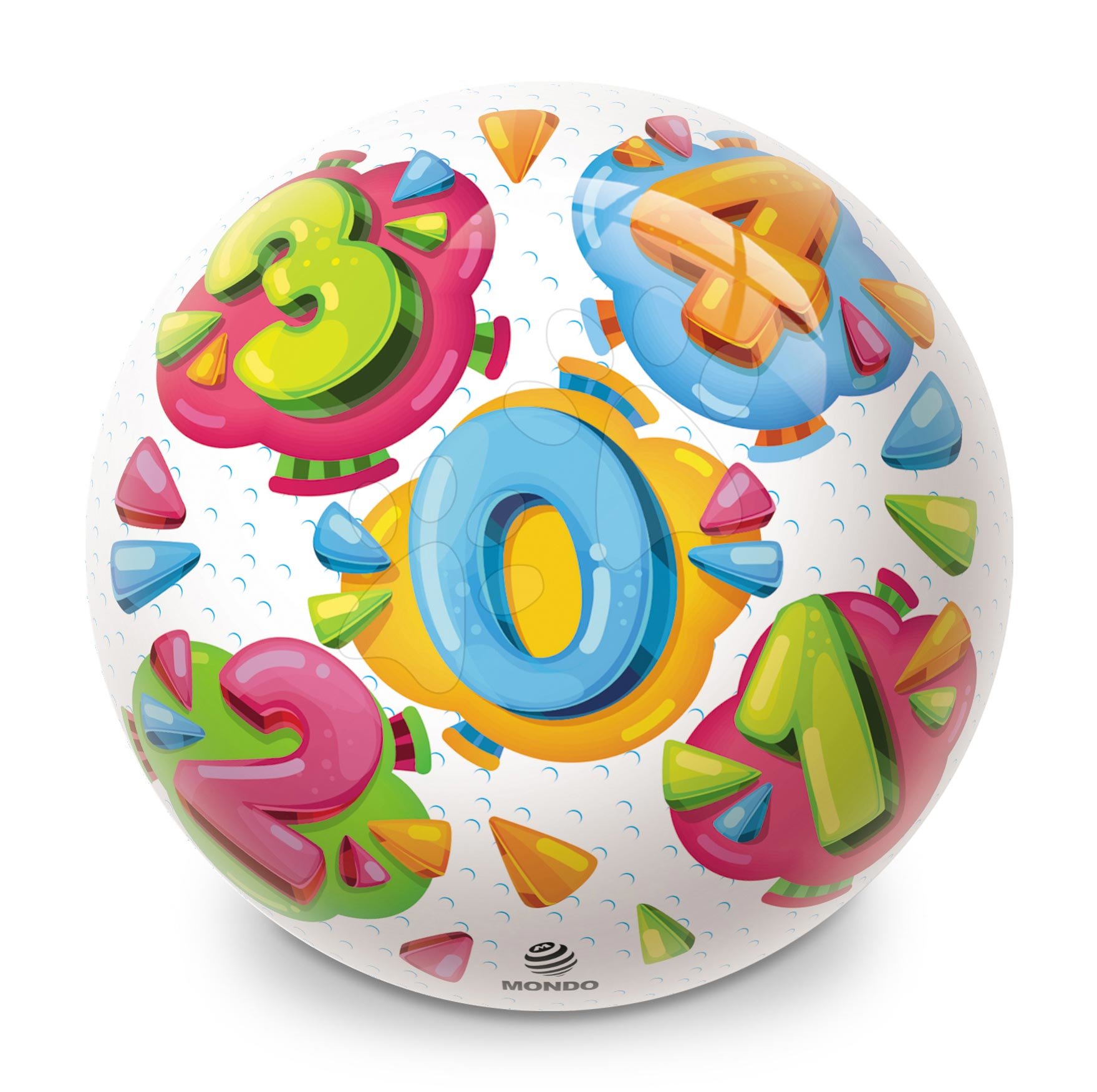 Rozprávkové lopty - Obrázková lopta BioBall Čísla Mondo gumová 23 cm