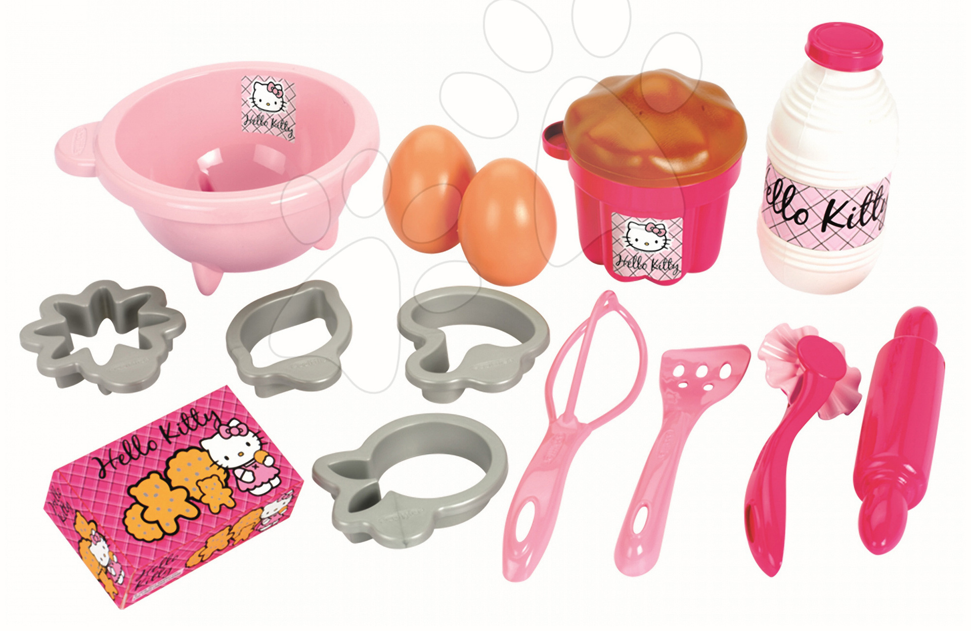 Écoiffier dětský cukrářský set Hello Kitty 2610-1 růžovo-oranžový