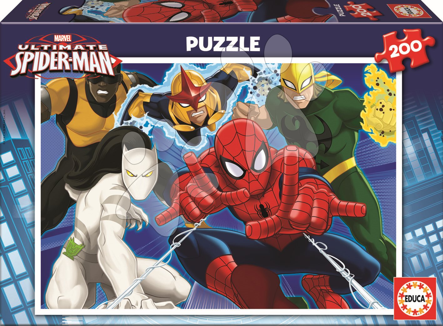 Detské puzzle od 100-300 dielov - Puzzle Spiderman Educa 200 dielov od 6 rokov