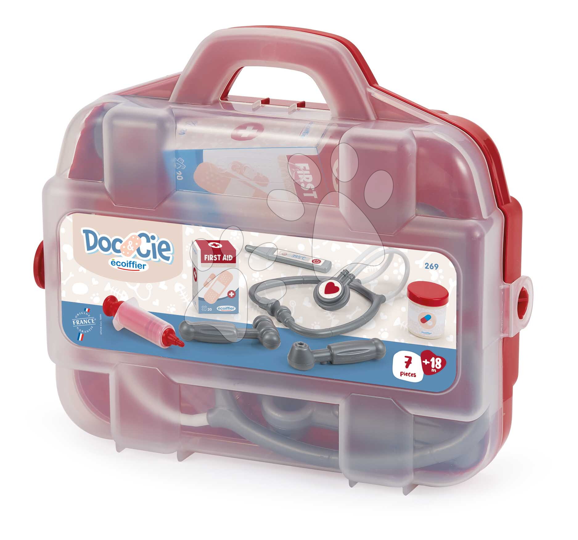 Lekársky kufrík Doctor´s case Écoiffier 7 doplnkov so stetoskopom od 18 mes