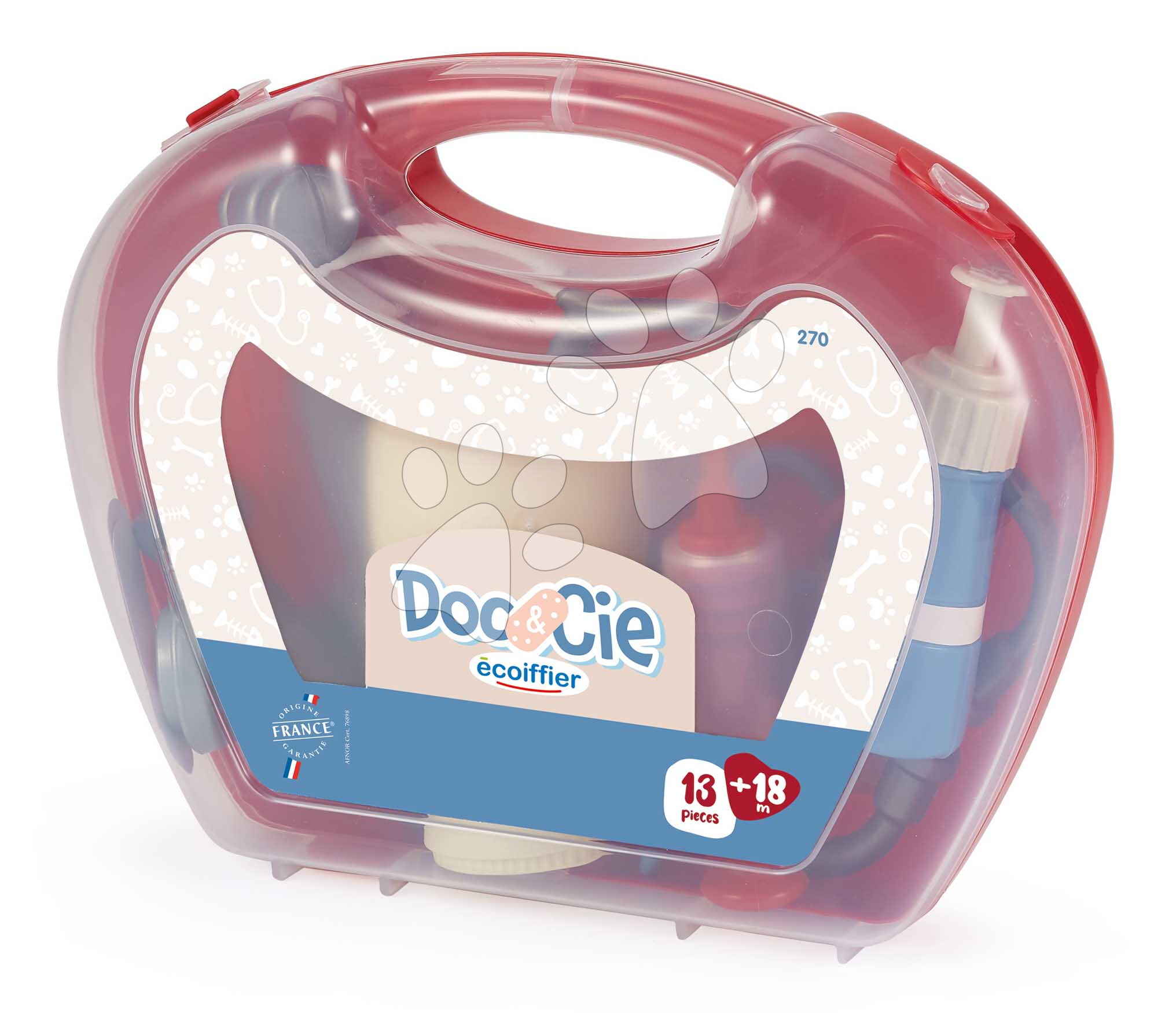 Lekársky kufrík s okuliarmi Doctor´s Suitcase Écoiffier 13 doplnkov so stetoskopom od 18 mes