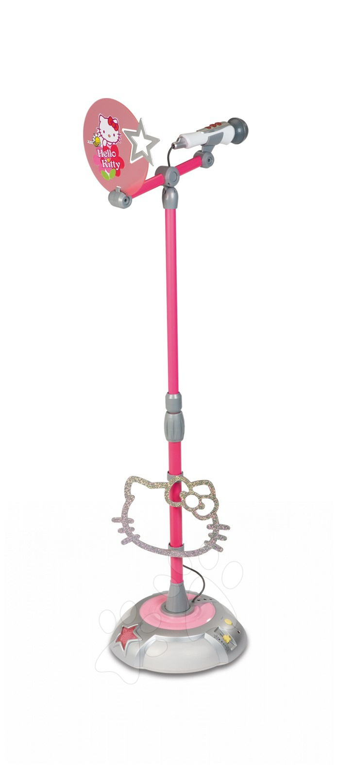 Staré položky - Hello Kitty mikrofón Smoby stojací zvukový 100-130 cm vysoký