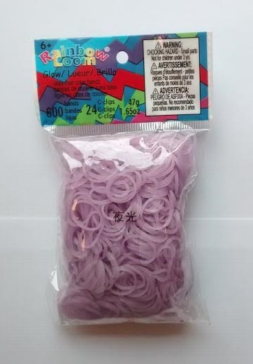 Rainbow Loom gumičky neonové - Rainbow Loom originálne svietiace gumičky 600 kusov fialové od 6 rokov