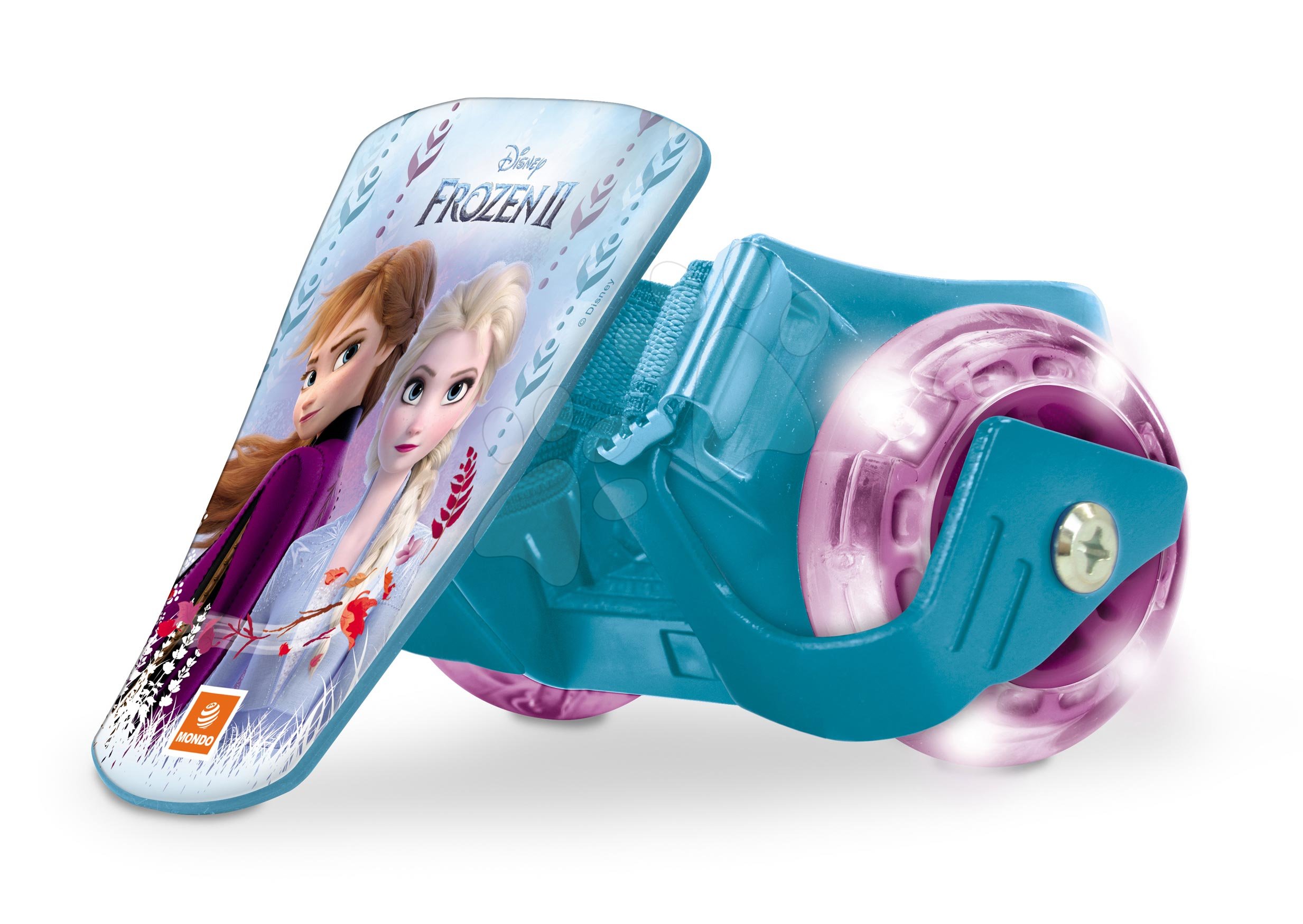 E-shop Klip na topánky s kolieskami a svetlom Frozen Mondo ložiská 608ZZ, PVC kolieska 68 mm priemer od 5 rokov