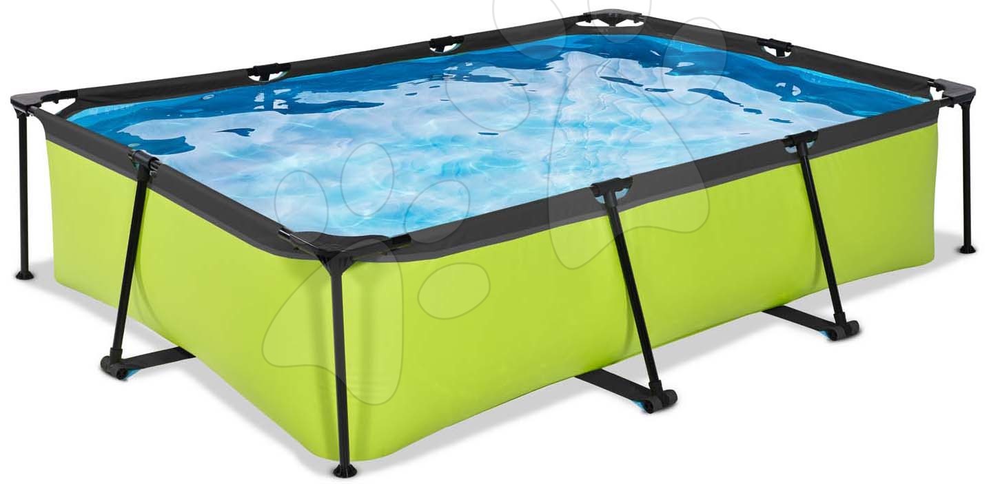 Bazén s filtrací Lime pool Exit Toys ocelová konstrukce 300*200 cm zelený od 6 let