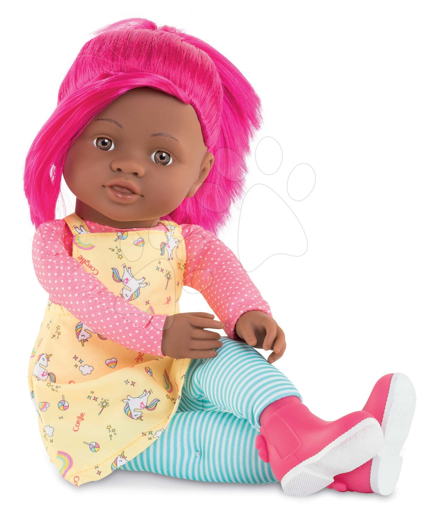 Játékbaba Céléna Rainbow Dolls Corolle 38 cm selymes ciklámen hajkoronával vanilia 3 évtől