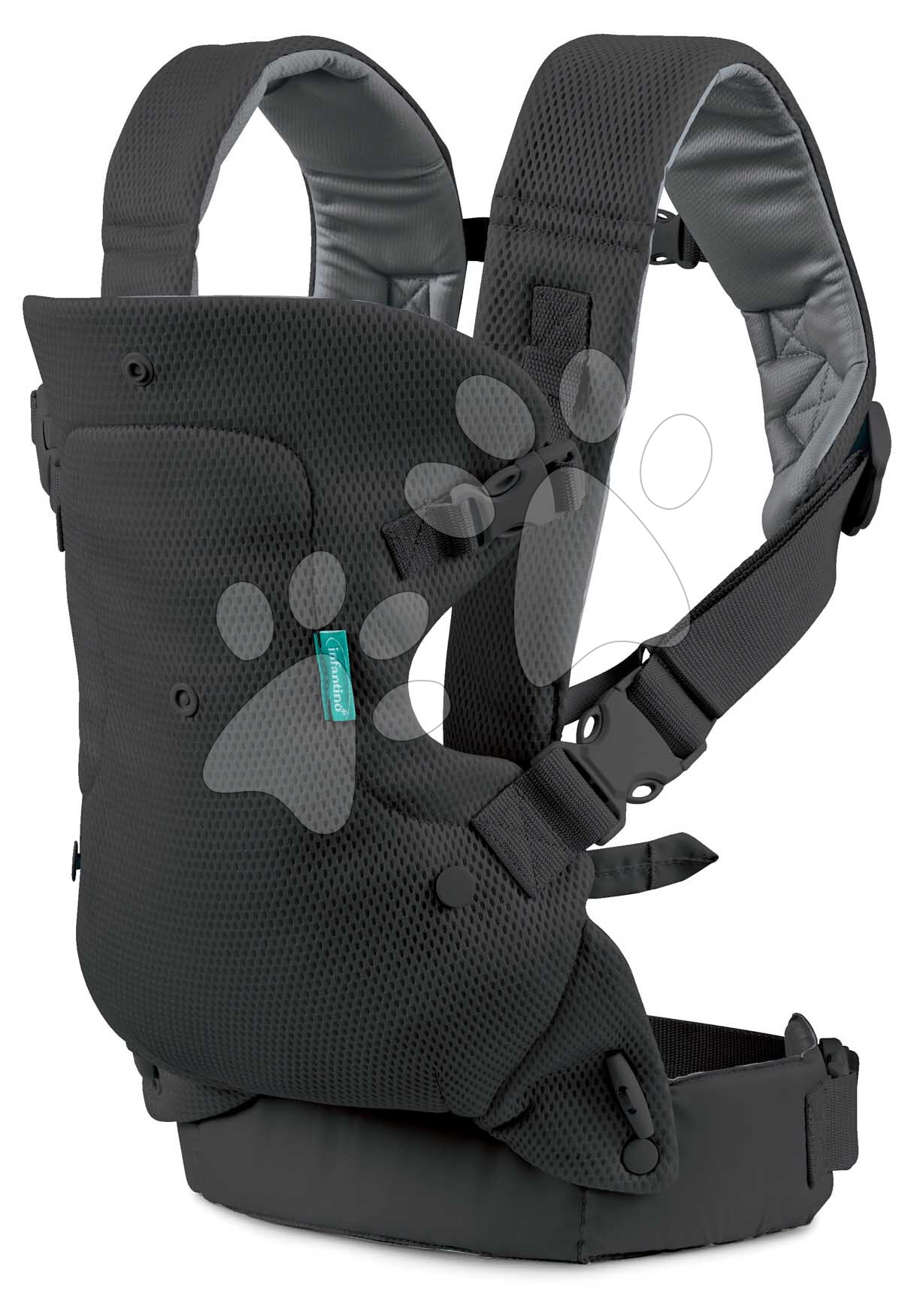 Nosič pre dieťa Flip 4v1 Light & Airy Convertible Carrier Dark Grey Infantino 4 spôsoby nosenia tmavosivý od 3,6-14,5 kg od 0 mes