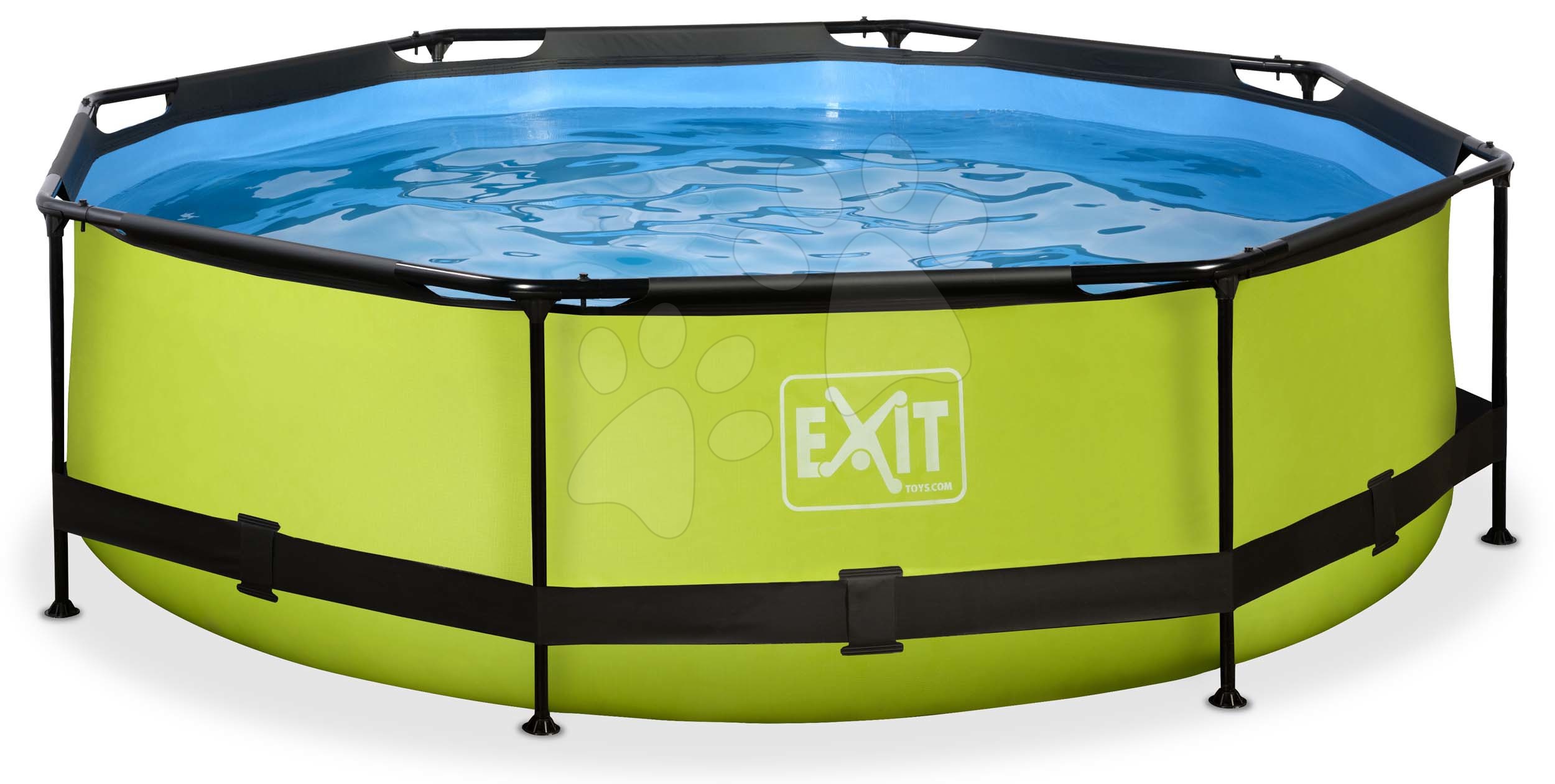 Bazén s filtráciou Lime pool Exit Toys kruhový oceľová konštrukcia 300*76 cm zelený od 6 rokov