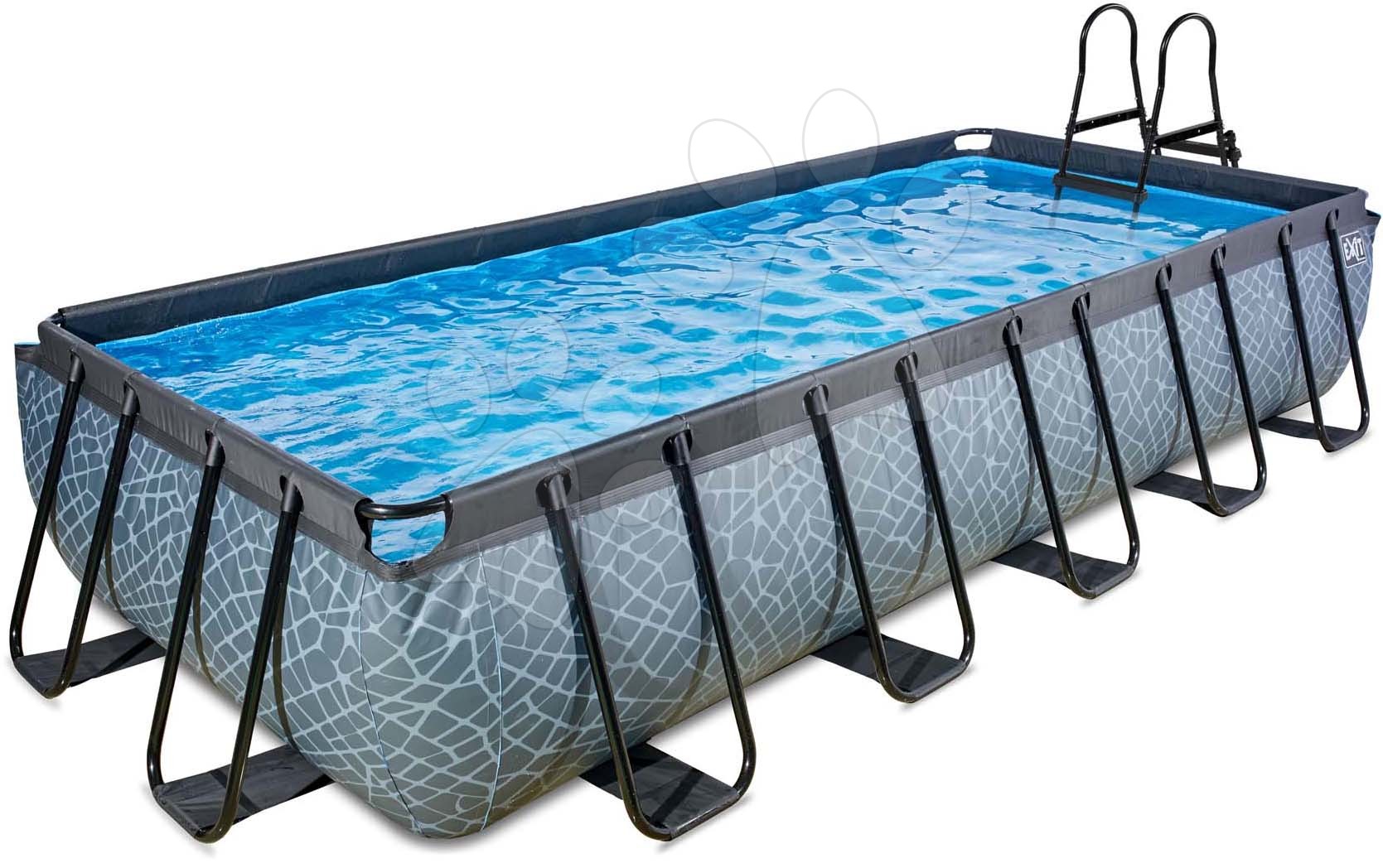 Bazén s filtráciou Stone pool Exit Toys oceľová konštrukcia 540*250*100 cm šedý od 6 rokov