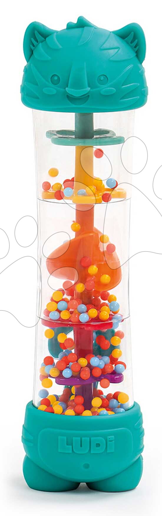 Esőbot csörgő Rain Stick Ludi gyöngyökkel 6 hó-tól
