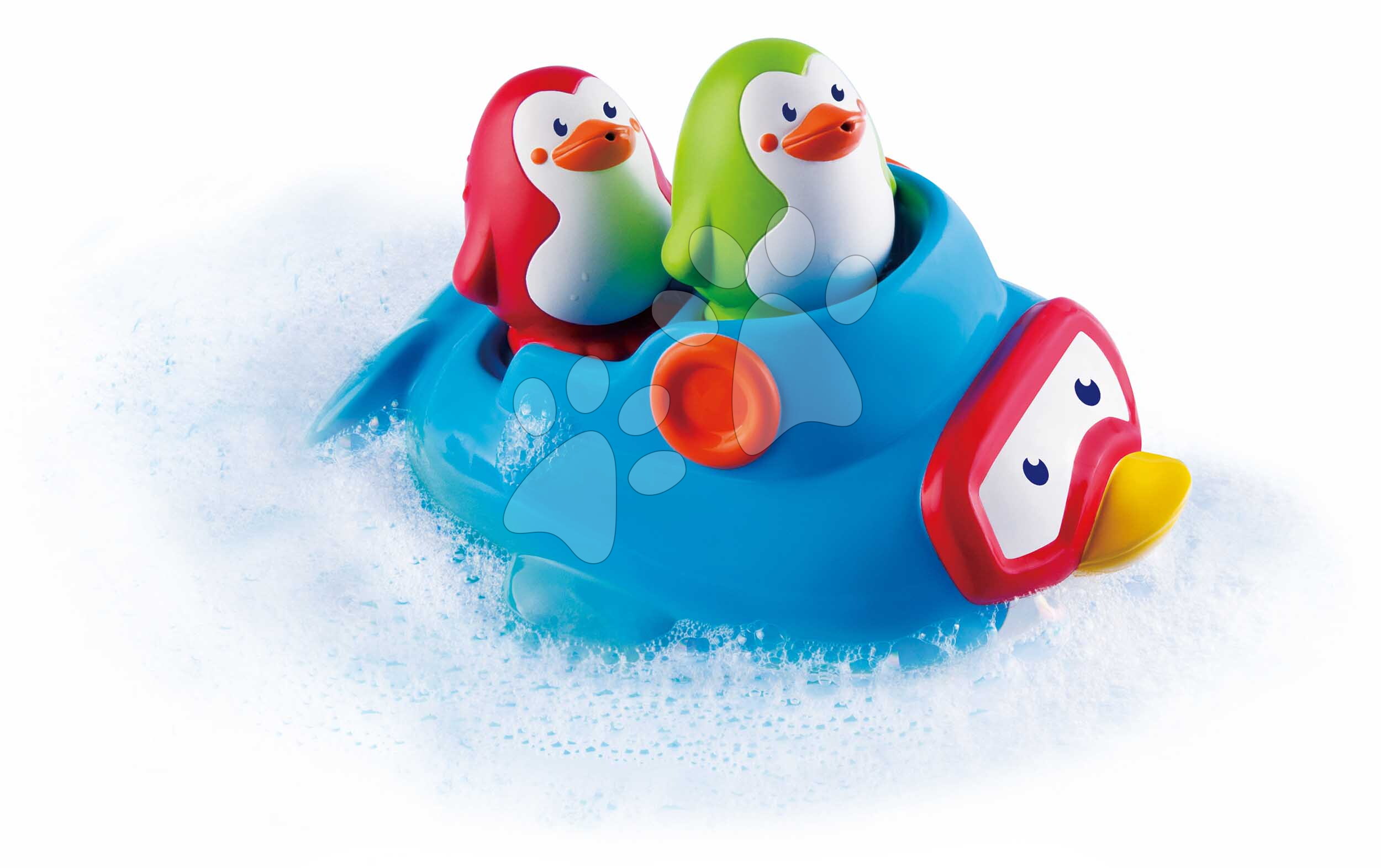 Loďka s tučniakmi do vane Squirt'N Sail Penguins Infantino od 6 mes