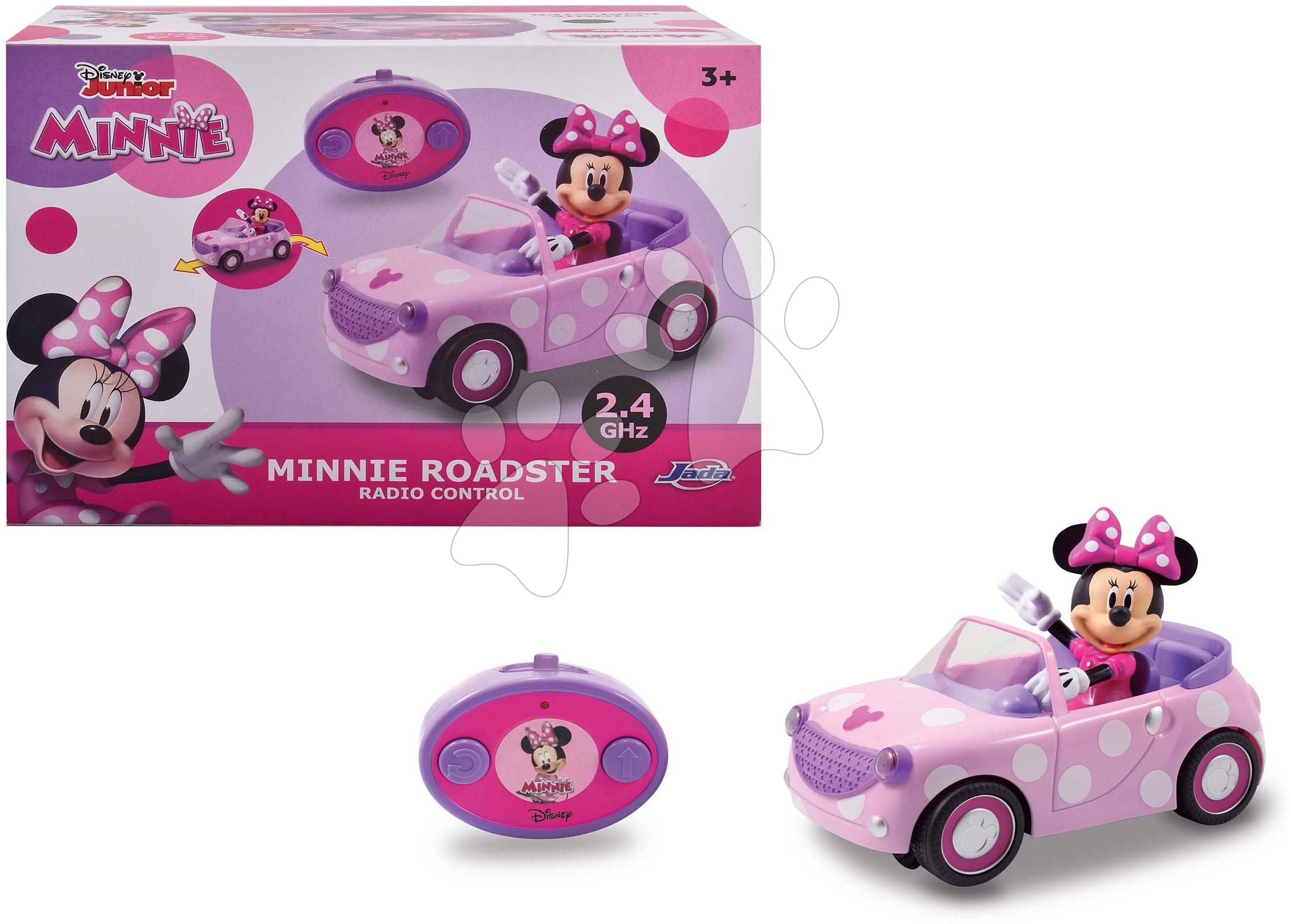 Távirányítós autó RC Minnie Roadster Jada rózsaszín 19 cm hosszú