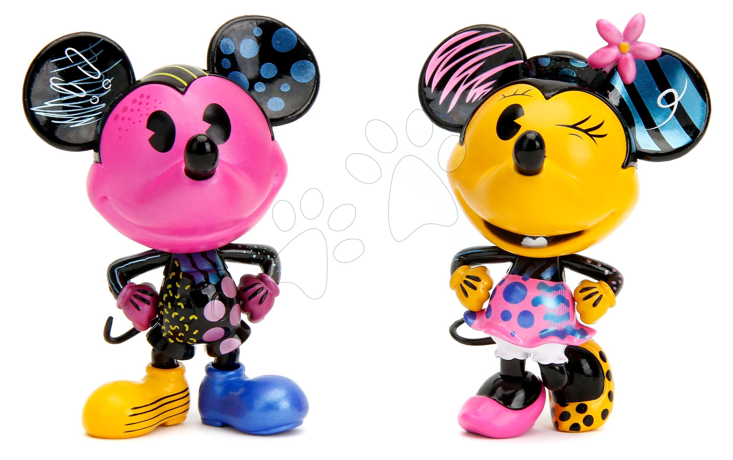Figurák gyűjtői darabok Mickey és Minnie Designer Jada fém 2 drb magasságuk 10 cm