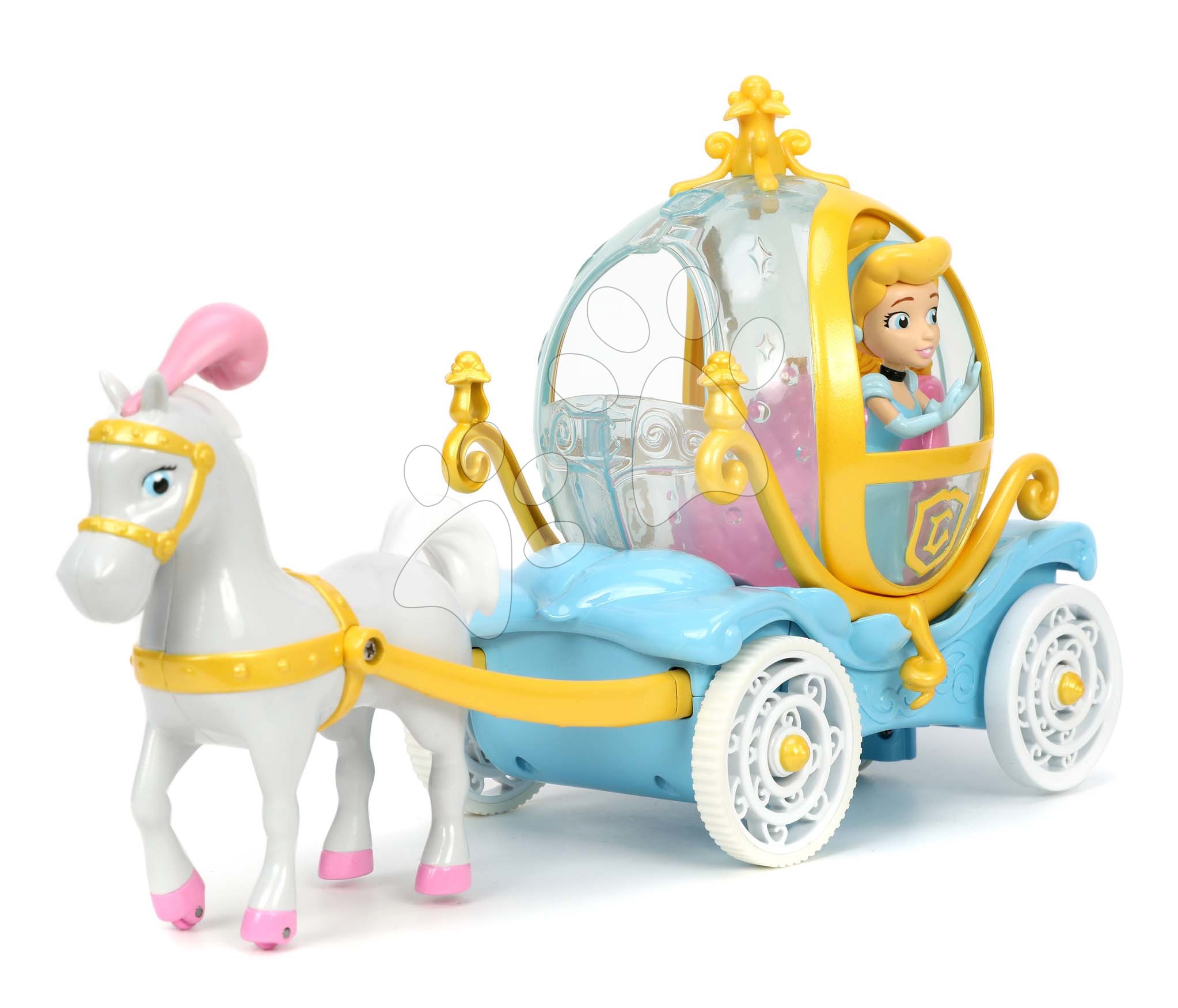 Autíčko na diaľkové ovládanie Rozprávkový kočiar Disney Princess RC Cinderella's Carriage Jada dĺžka 28 cm od 3 rokov JA3074008