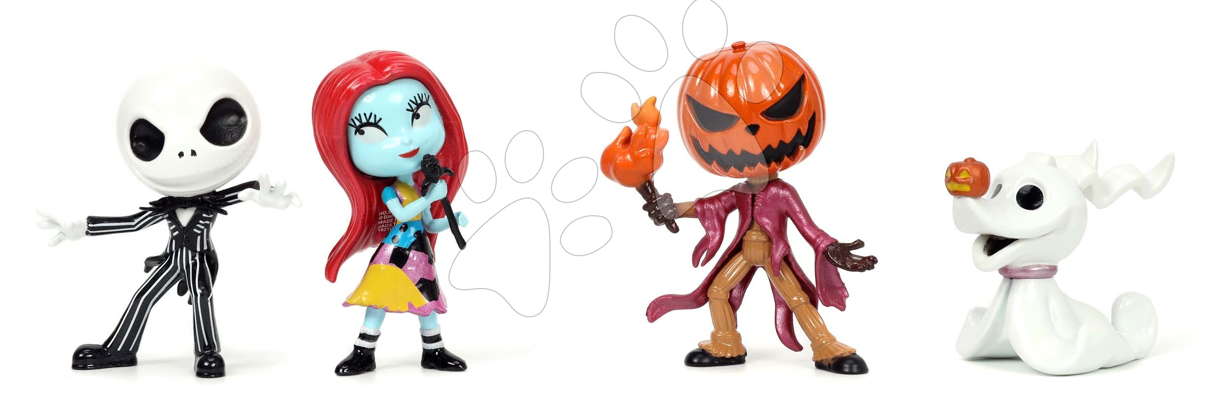 Figurky sběratelské Nightmare before Christmas Jada kovové výška 6,5 cm sada 4 druhů