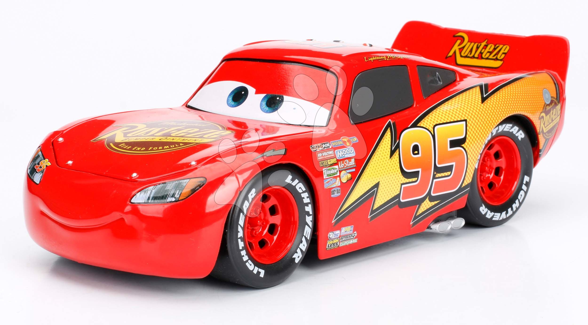 Kisautó Lightning McQueen Jada fém nyitható motorháztetővel hossza 21 cm 1:24