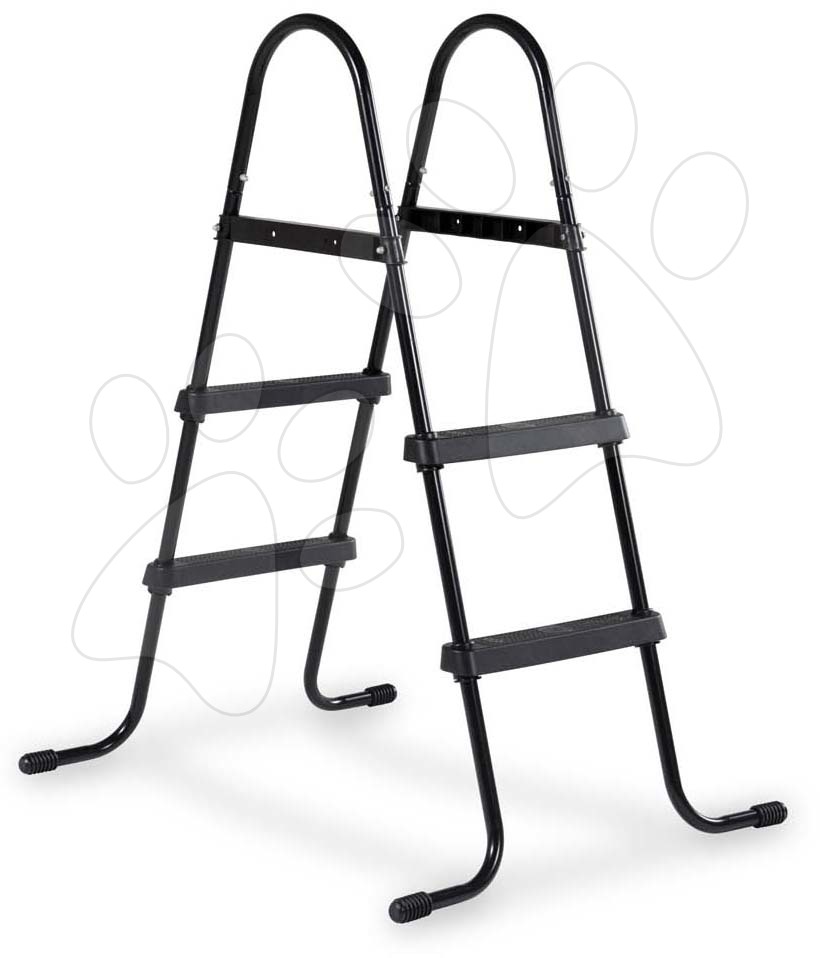 Schody k bazénu pool ladder Exit Toys pro výšku 60–90 cm kovový rám protiskluzové černé