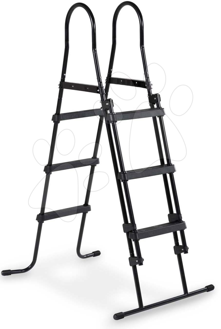 E-shop Schody k bazénu pool ladder Exit Toys pre výšku 91 - 107 cm kovový rám protišmykové čierne