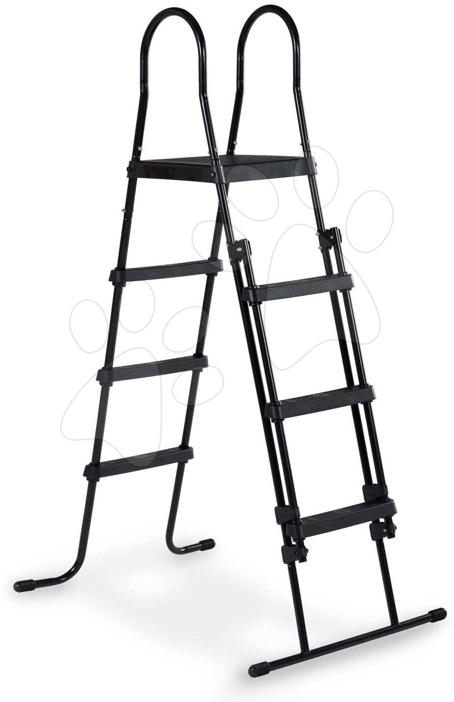 E-shop Schody k bazénu pool ladder Exit Toys pre výšku 108 - 122 cm kovový rám protišmykové čierne