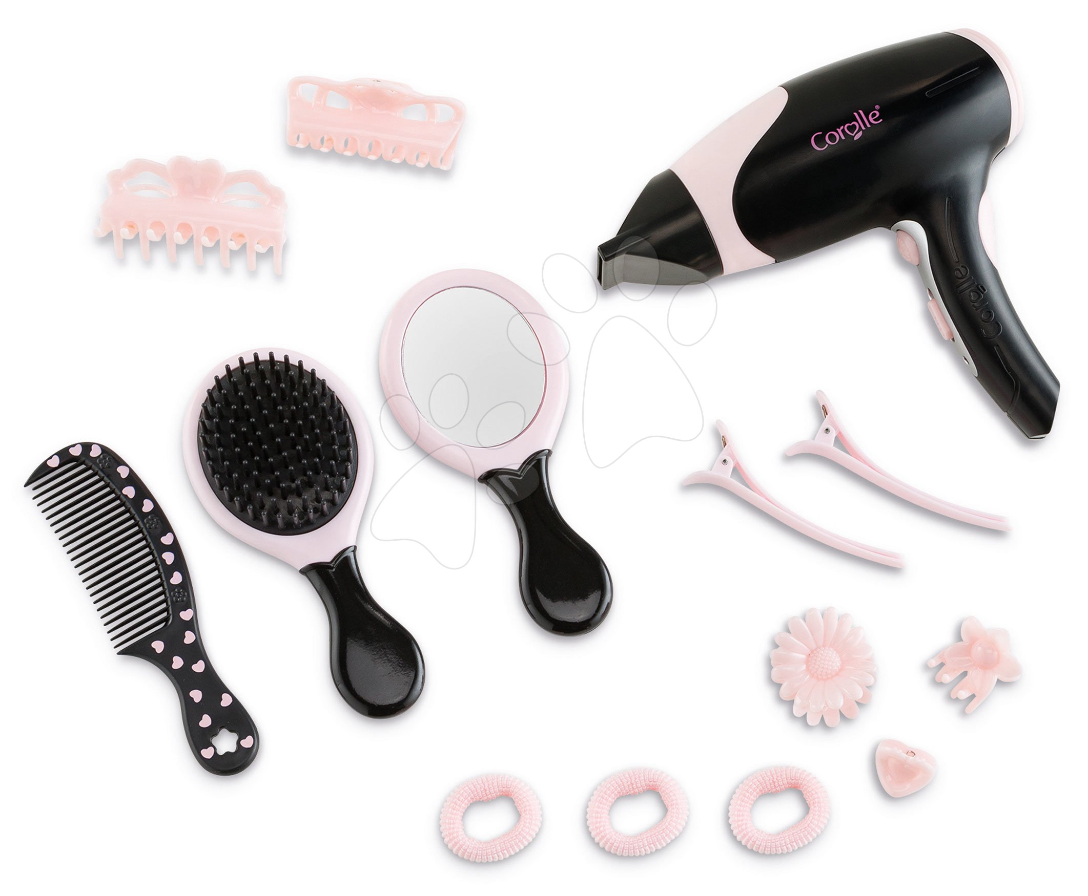 Fén Hairstyling set Les Rendies Corolle pro panenky se 14 doplňky elektronický od 3 let