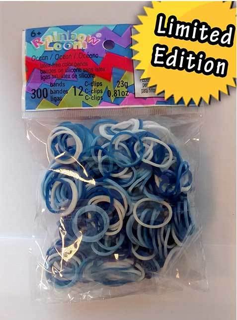 Rainbow Loom eredeti gumik gyerekeknek óceán mix 300 darab 05547