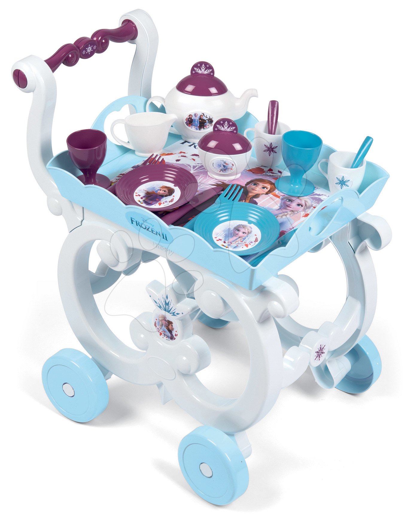 Felszolgáló kocsi  Frozen 2 Disney XL Tea Trolley Smoby 17 kiegészítővel