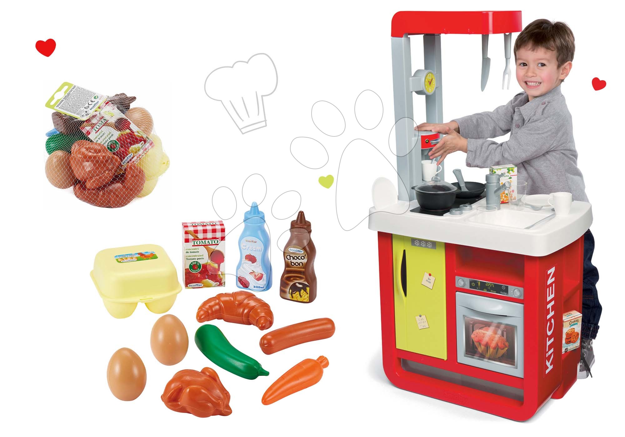 Cucina per bambini Cherry e alimenti giocattolo Smoby
