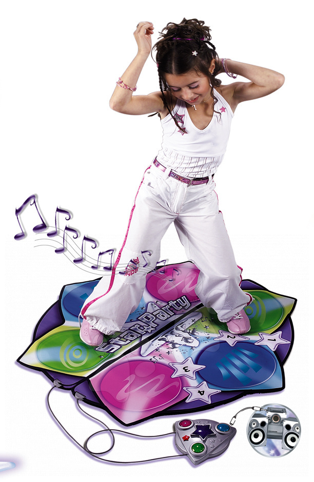 Detské hudobné nástroje - Tanečný koberec Star Party Duo Light Smoby so 4 melódiami a svetlom od 5 rokov