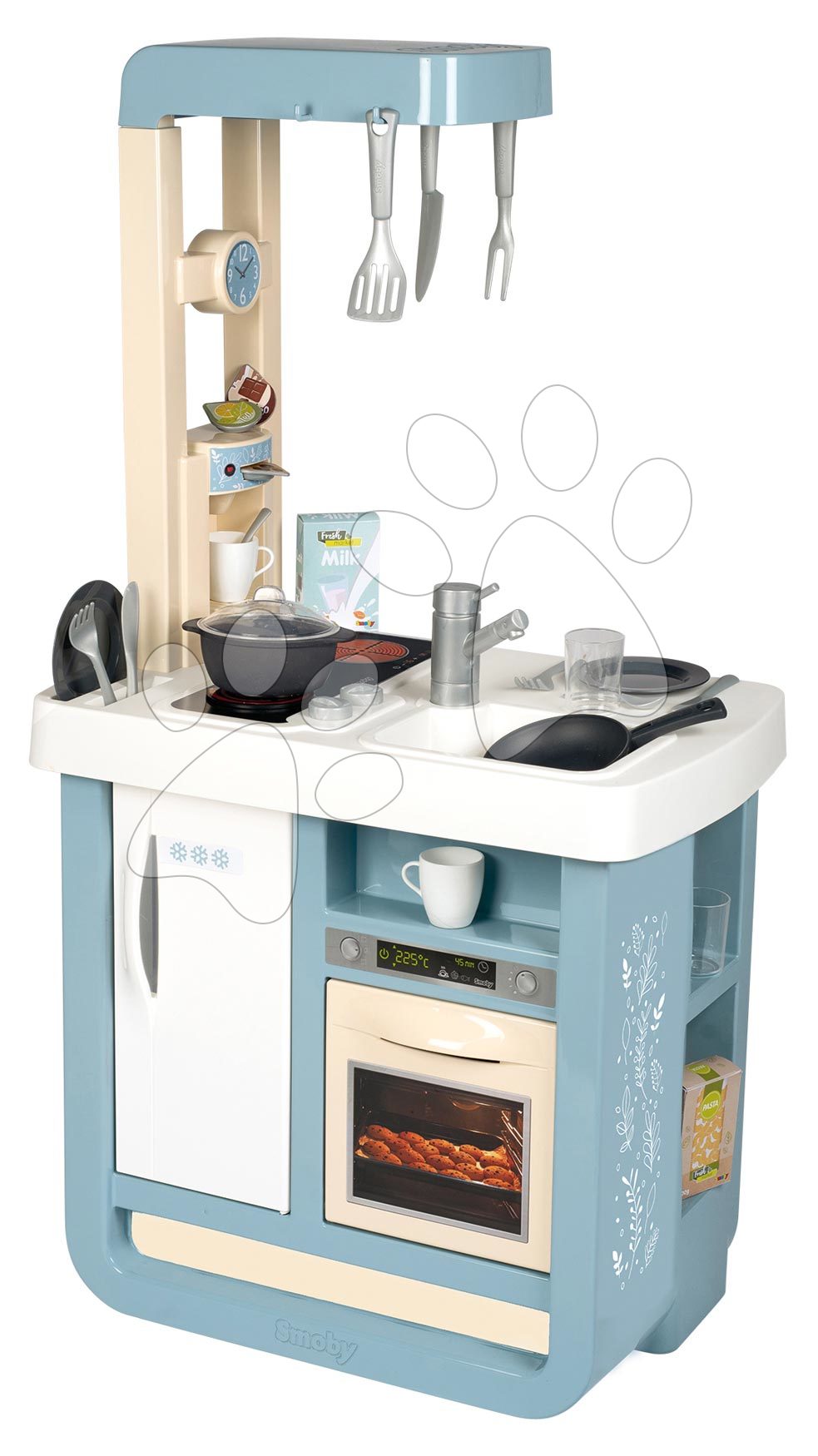 E-shop Kuchynka elektronická Bon Appetit Kitchen Smoby s kávovarom a chladnička s rúrou na pečenie 23 doplnkov 96 cm výška/49 cm pult