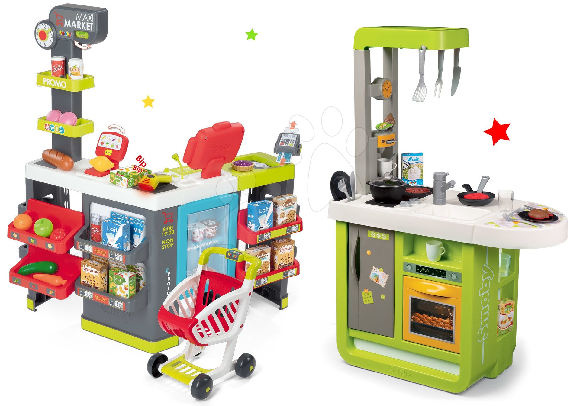 Smoby detská kuchynka Cherry Kitchen a obchod Supermarket 310900-2