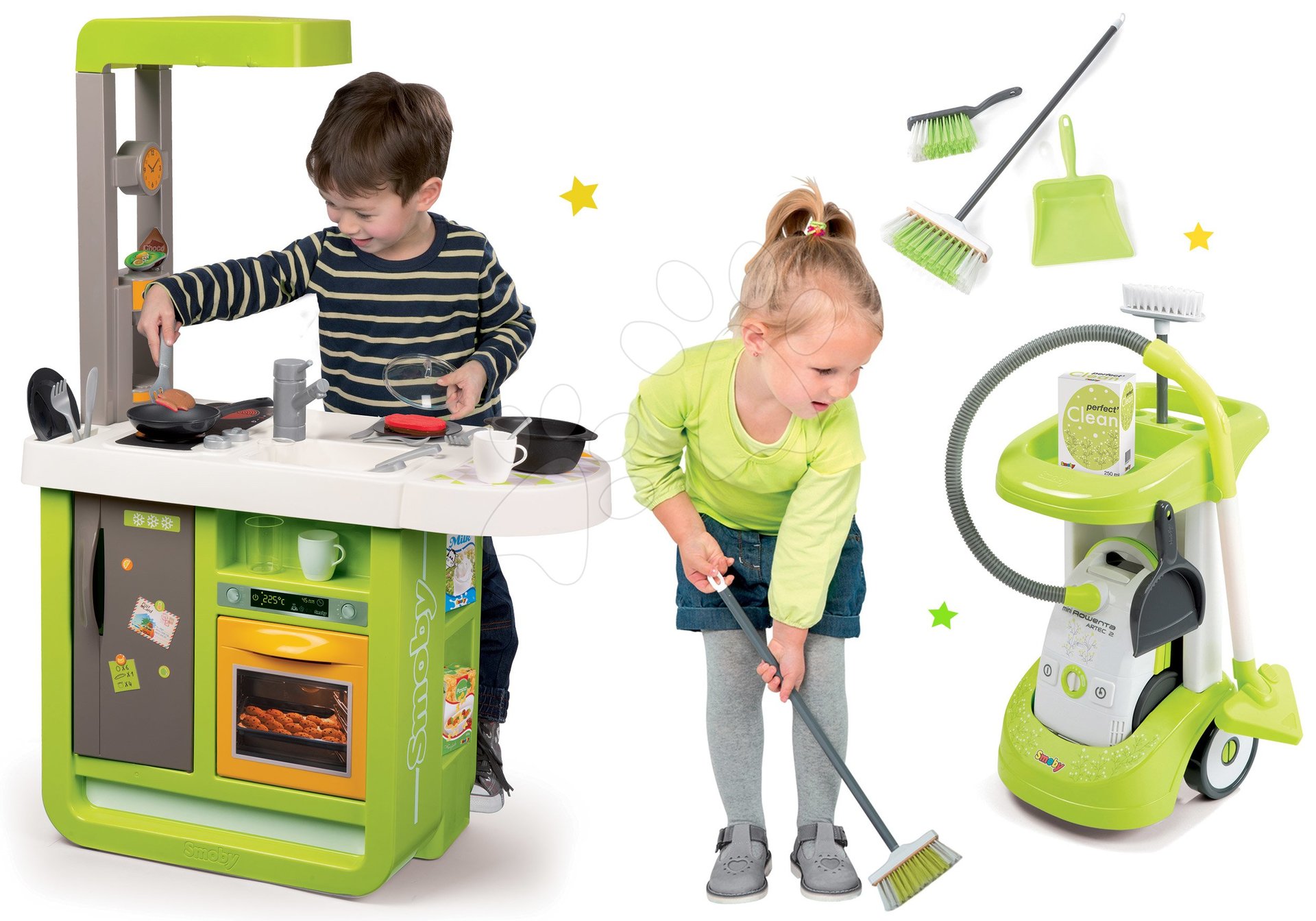 Smoby detská kuchynka Cherry Kitchen a upratovacia sada 310900-3