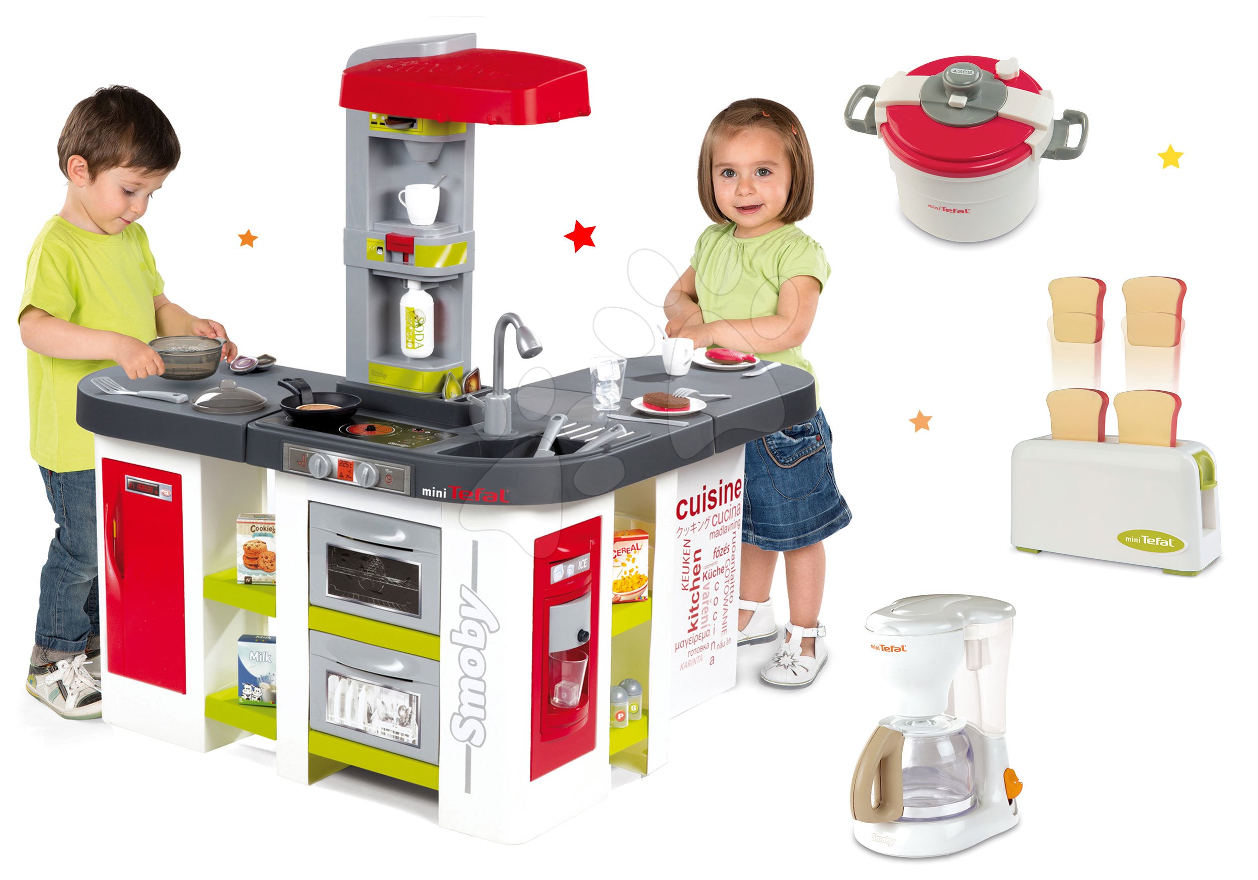 Smoby detská elektronická kuchynka Teal Studio XXL a kuchynské spotrebiče Tefal 311018-6